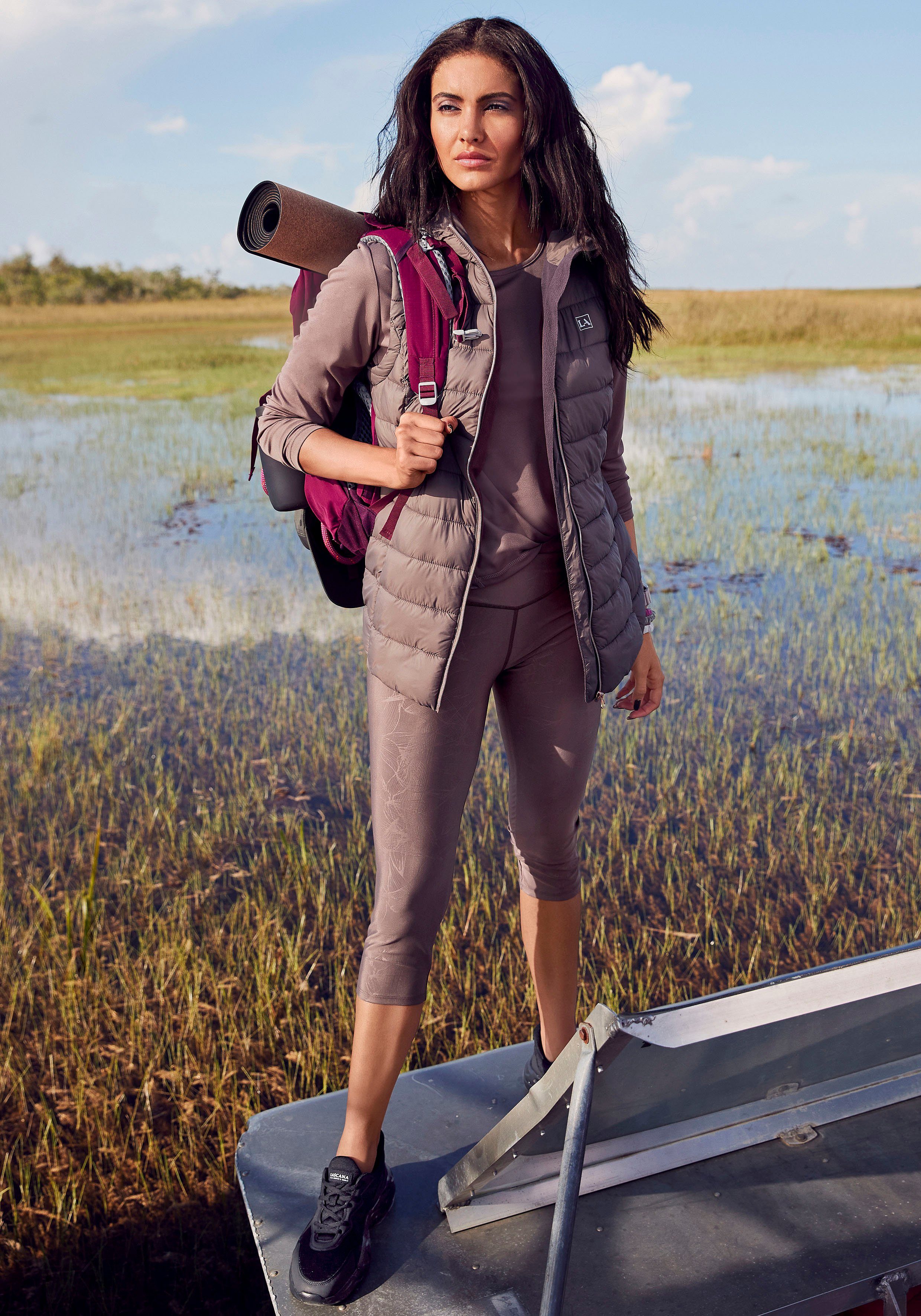 active by Lascana Functioneel shirt met mesh-inzet