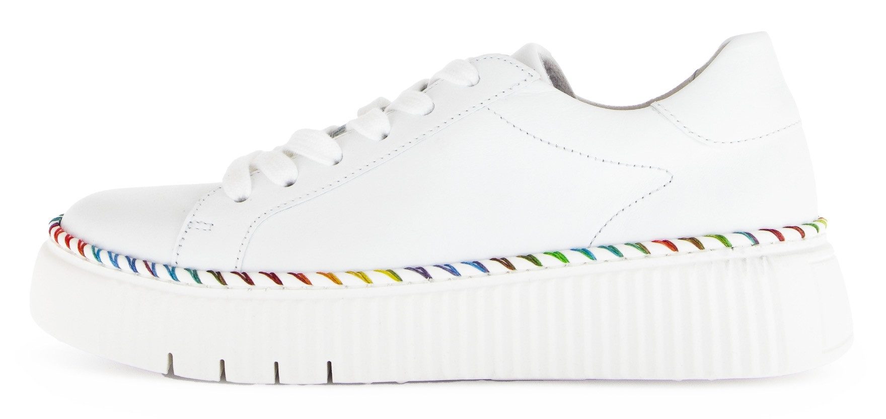Gabor Plateausneakers , vrijetijdsschoen, lage schoen, veterschoen met contrast-raamnaad
