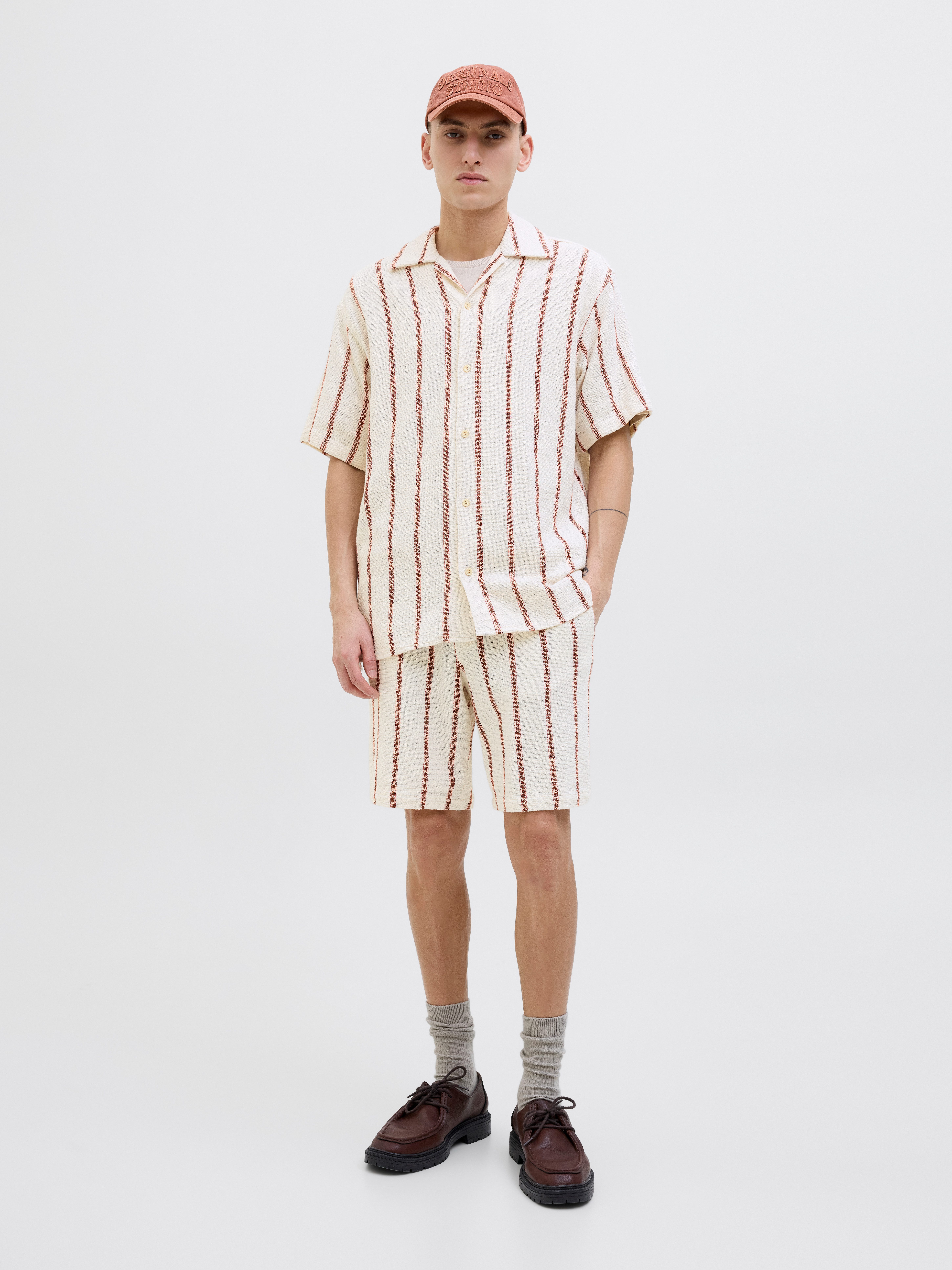 Jack & Jones Joggingbroek JPSTJAIDEN COBA STRIPE JOG SHORT SRT SN