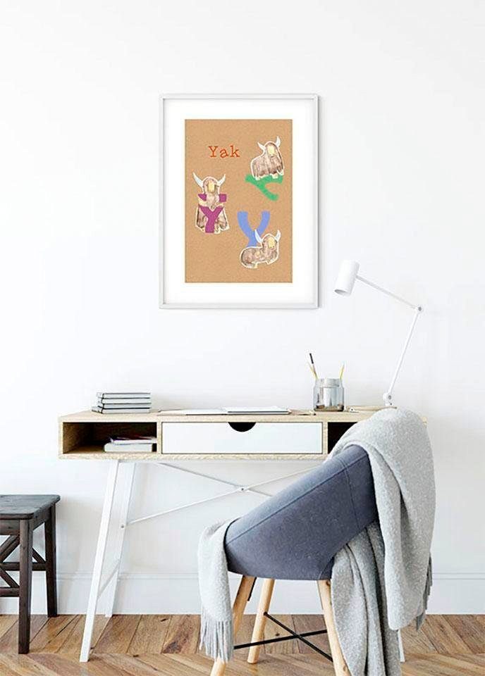 Komar Wanddecoratie ABC Animal Y Wanddecoratie - zonder lijst (1 stuk)