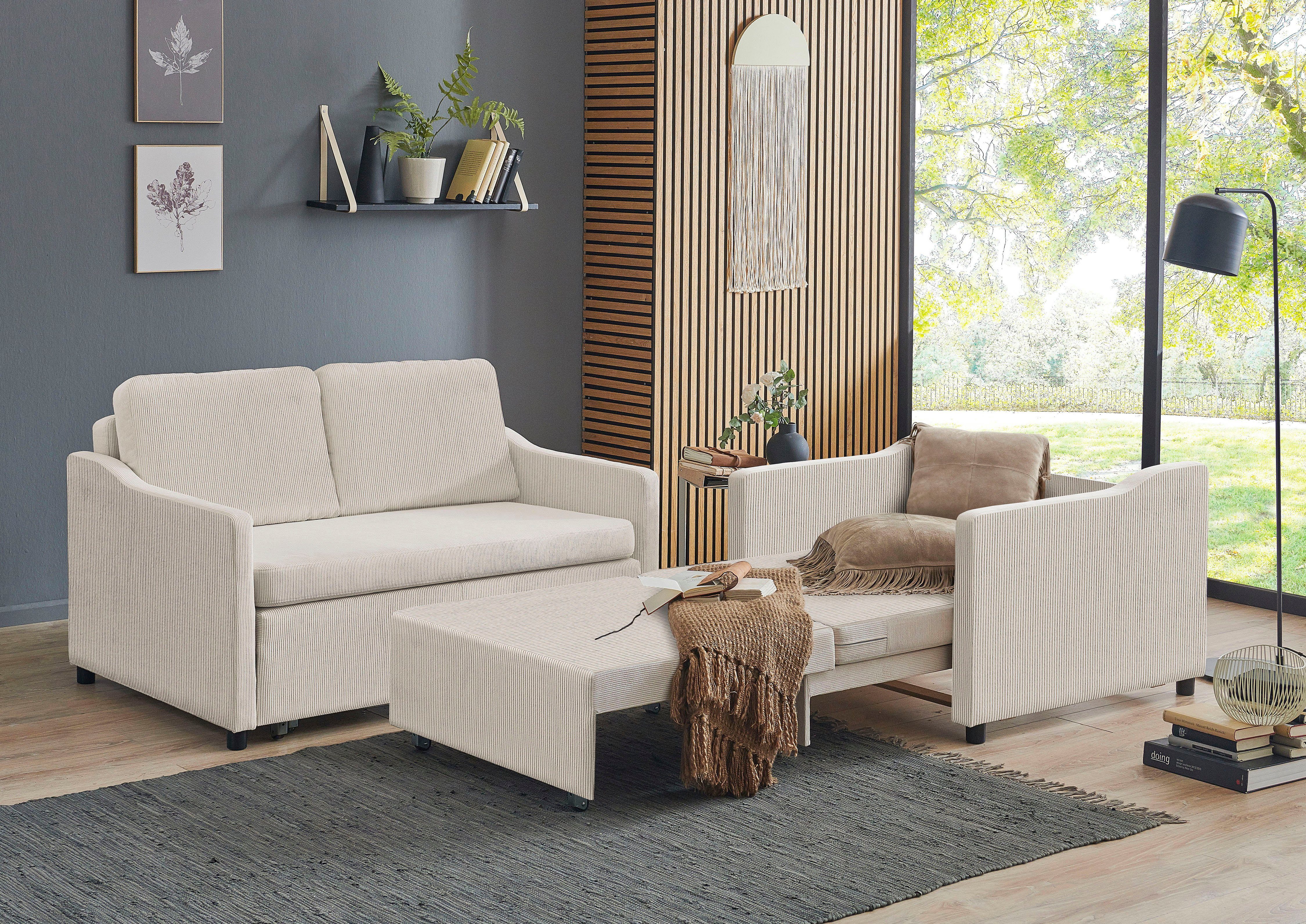 ATLANTIC home collection XXL-fauteuil Anella met cordbekleding, met slaapfunctie, vrij plaatsbaar