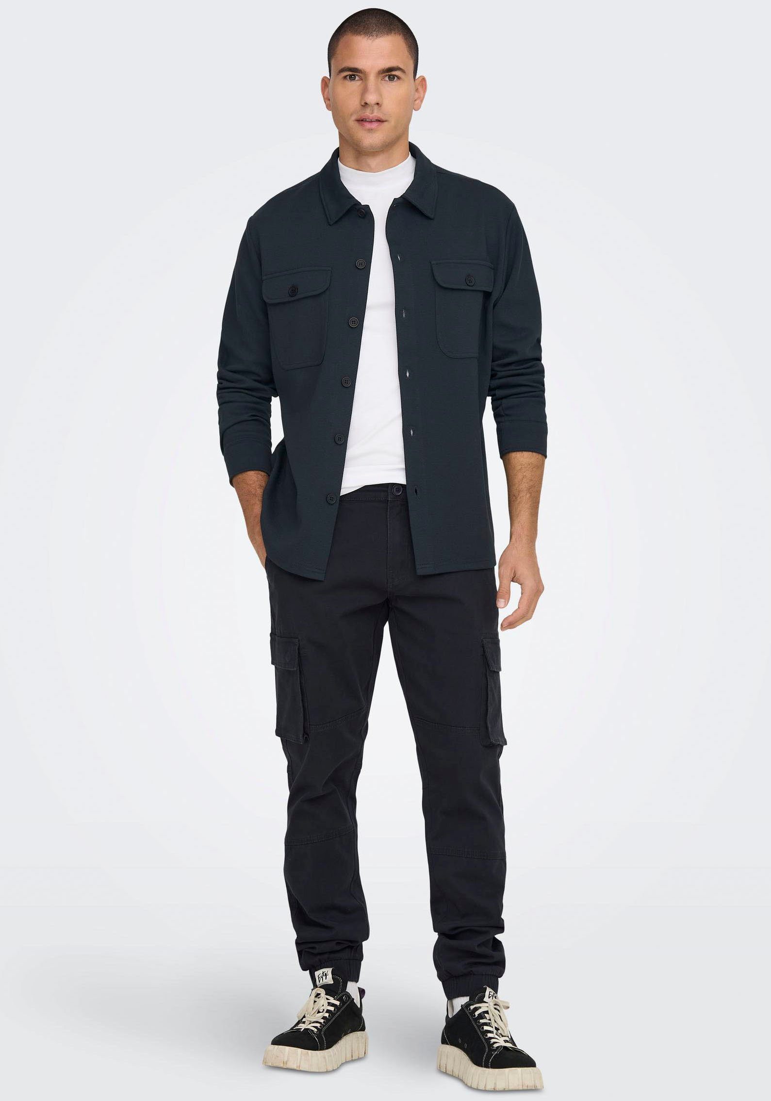 ONLY & SONS Overhemd met lange mouwen ONSNEWKODYL OVERSHIRT SWEAT NOOS