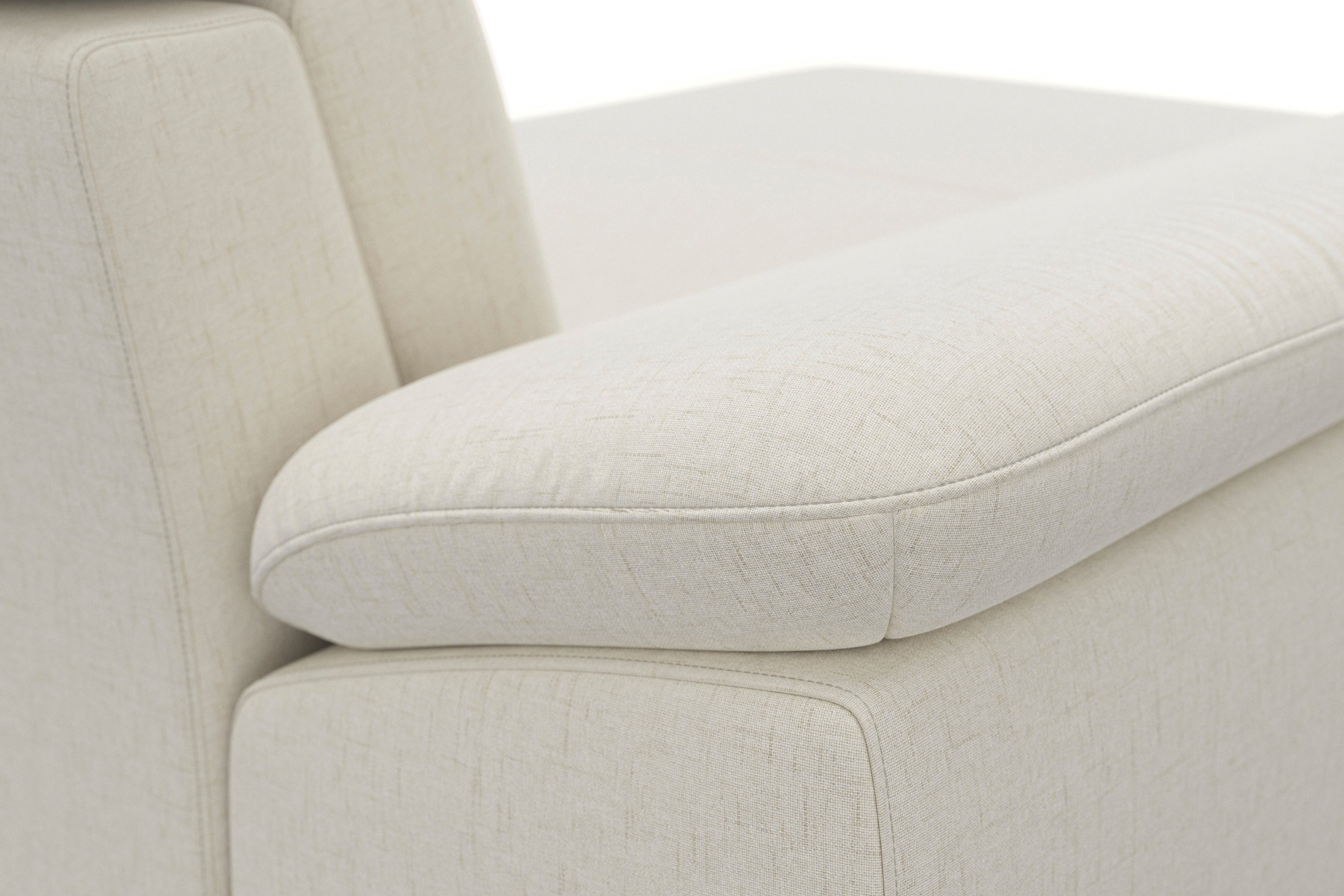 sit&more Zithoek Cabrio U-vorm, met zitdiepteverstelling, arm- en hoofdsteunverstelling