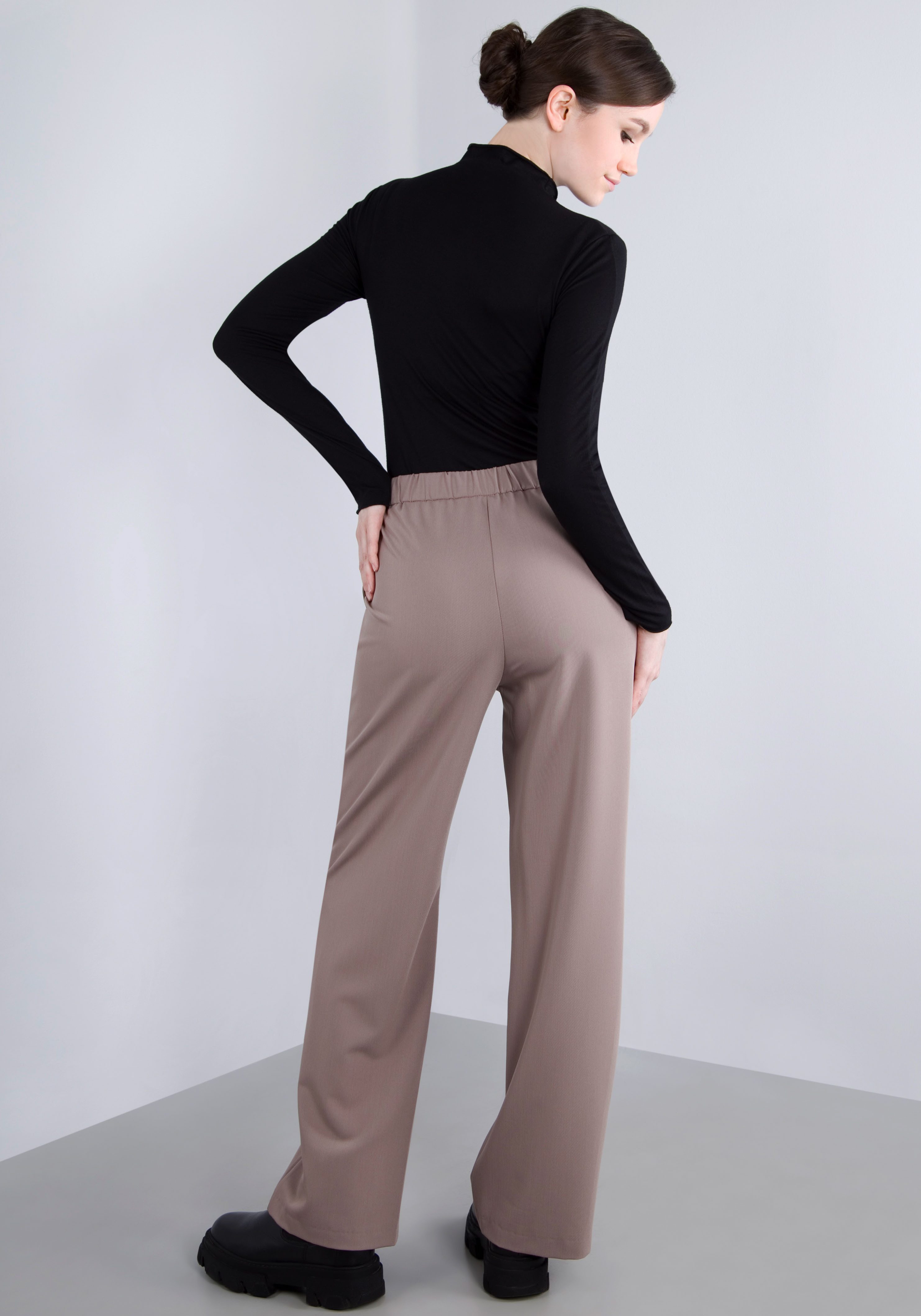 IMPERIAL Stoffen broek , casual wijde broek met elastische tailleband aan de achterkant