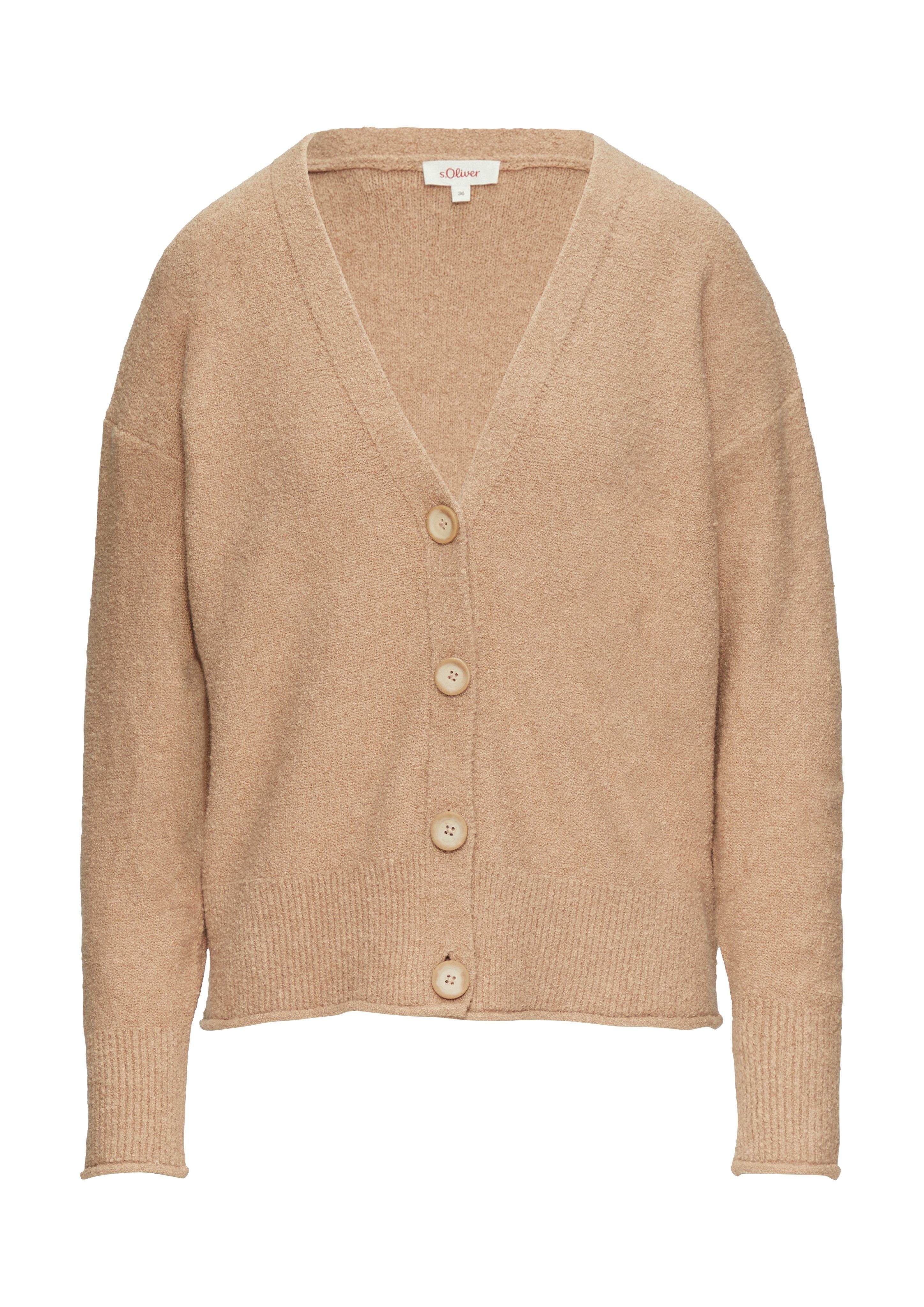 s.Oliver Vest met v-hals en knoopsluiting
