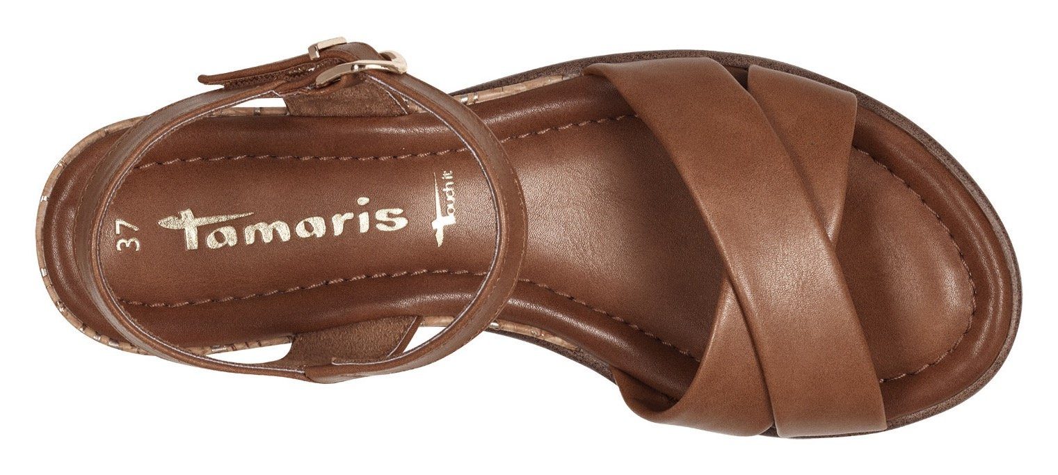 Tamaris Sandaaltjes , sleehak, zomerschoen, sandalen met gespsluiting