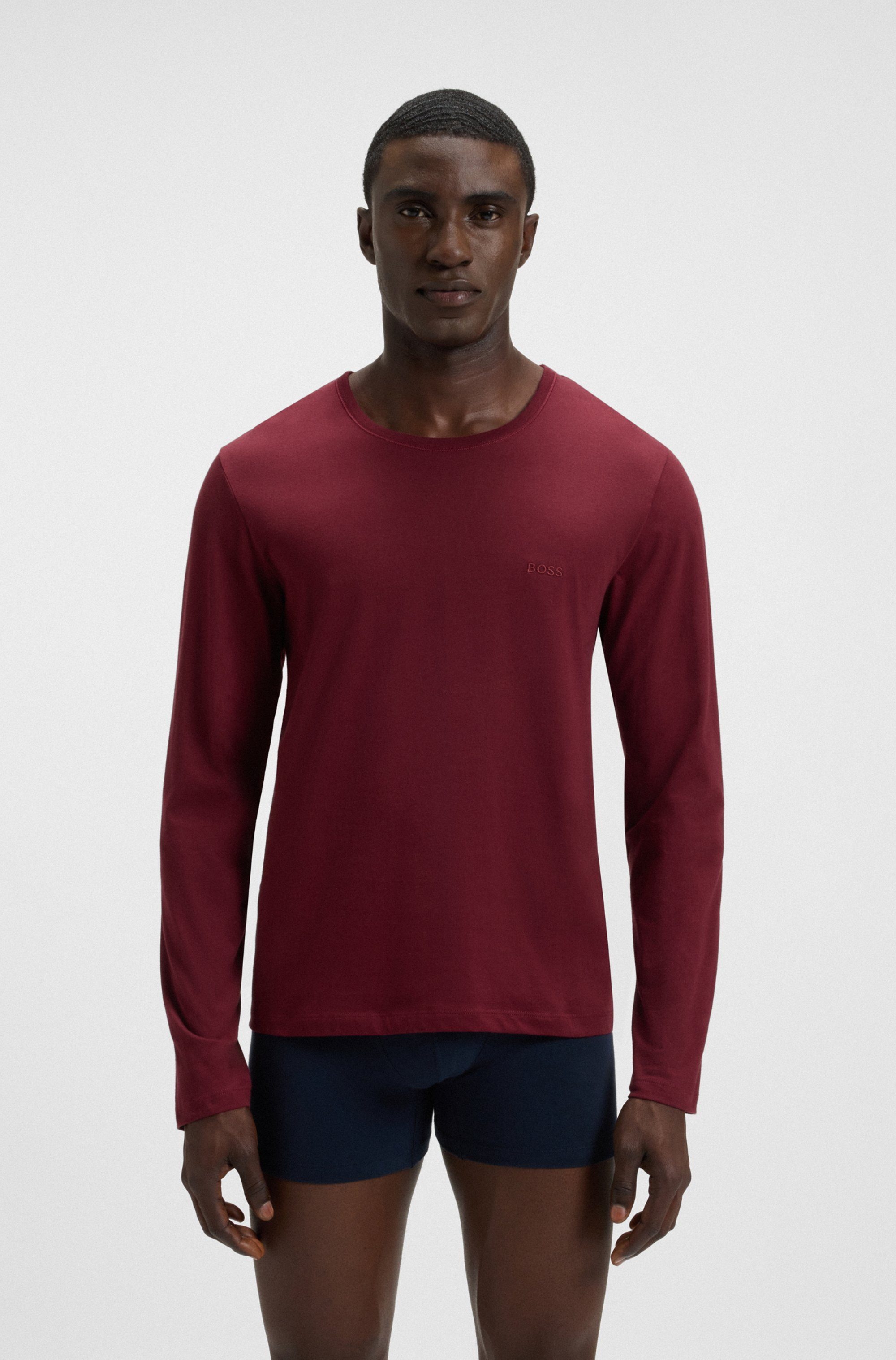 BOSS Shirt met lange mouwen Longsleeve-Shirt R-Neck Classic COTTON 3pcs/pack (3-delig)