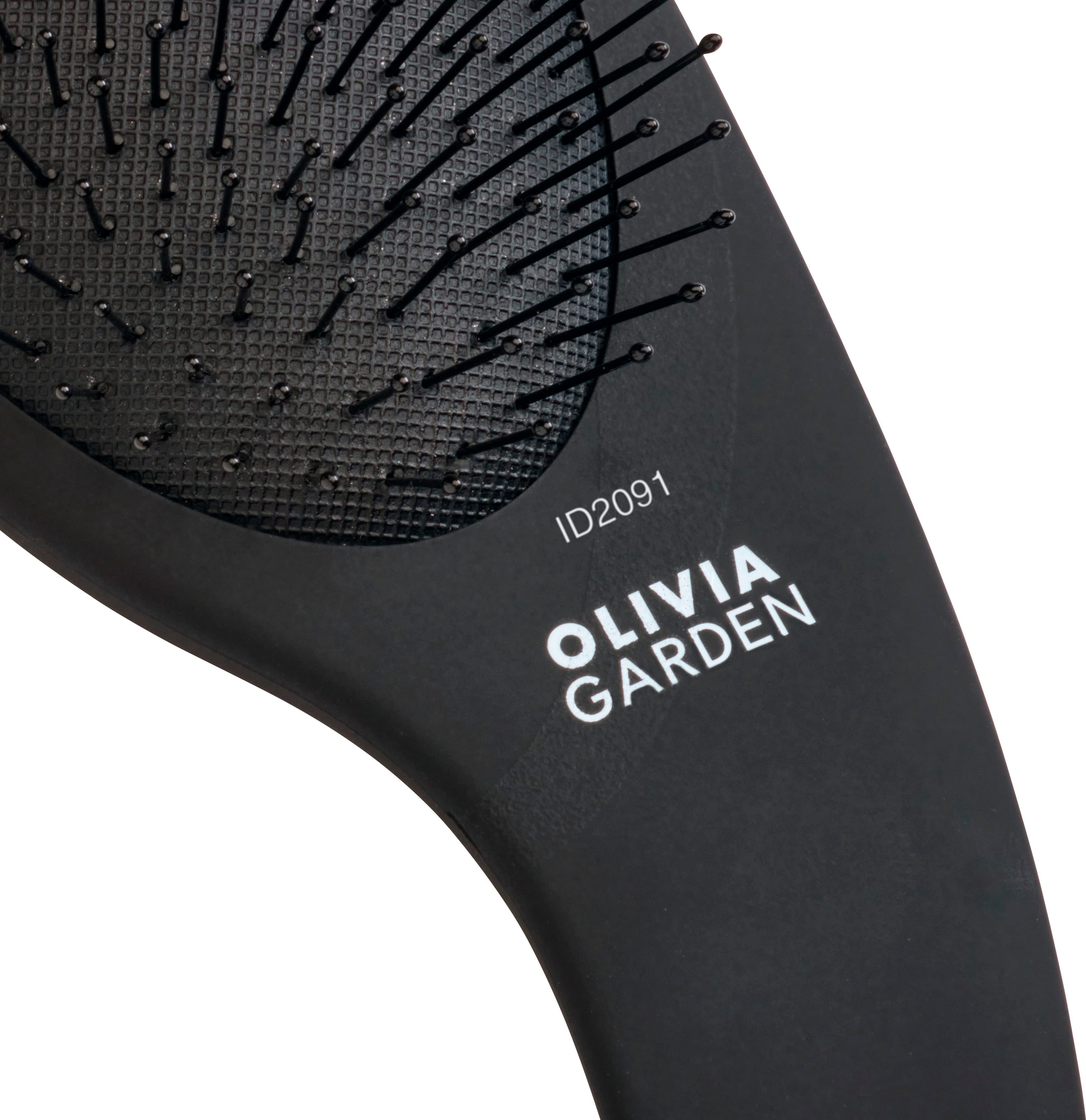 OLIVIA GARDEN Haarborstel EXPERT CARE CURVE nylon haren mat zwart