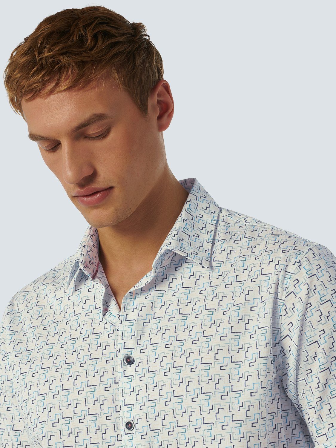 NO EXCESS Overhemd met korte mouwen met all-over print