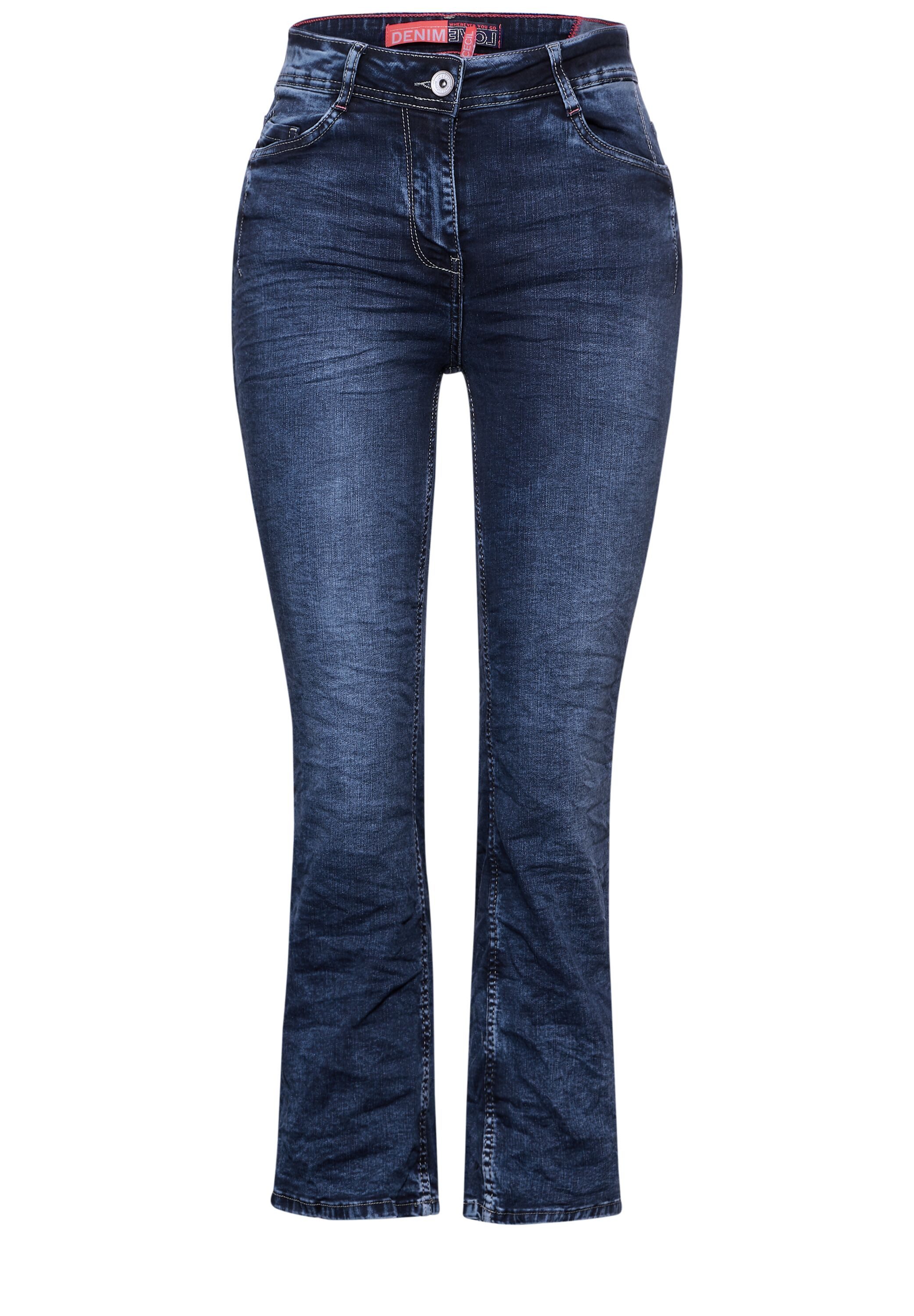 Cecil Bootcut jeans Stijl Toronto in donkerblauwe wassing