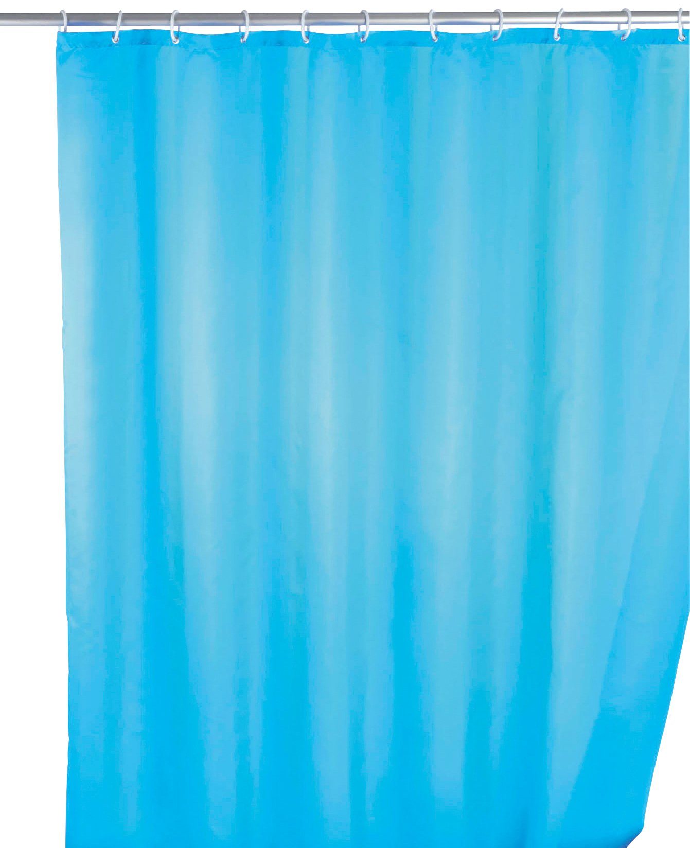 WENKO Douchegordijn Uni Light Blue Hoogte 200 cm, wasbaar douchegordijnen blauw