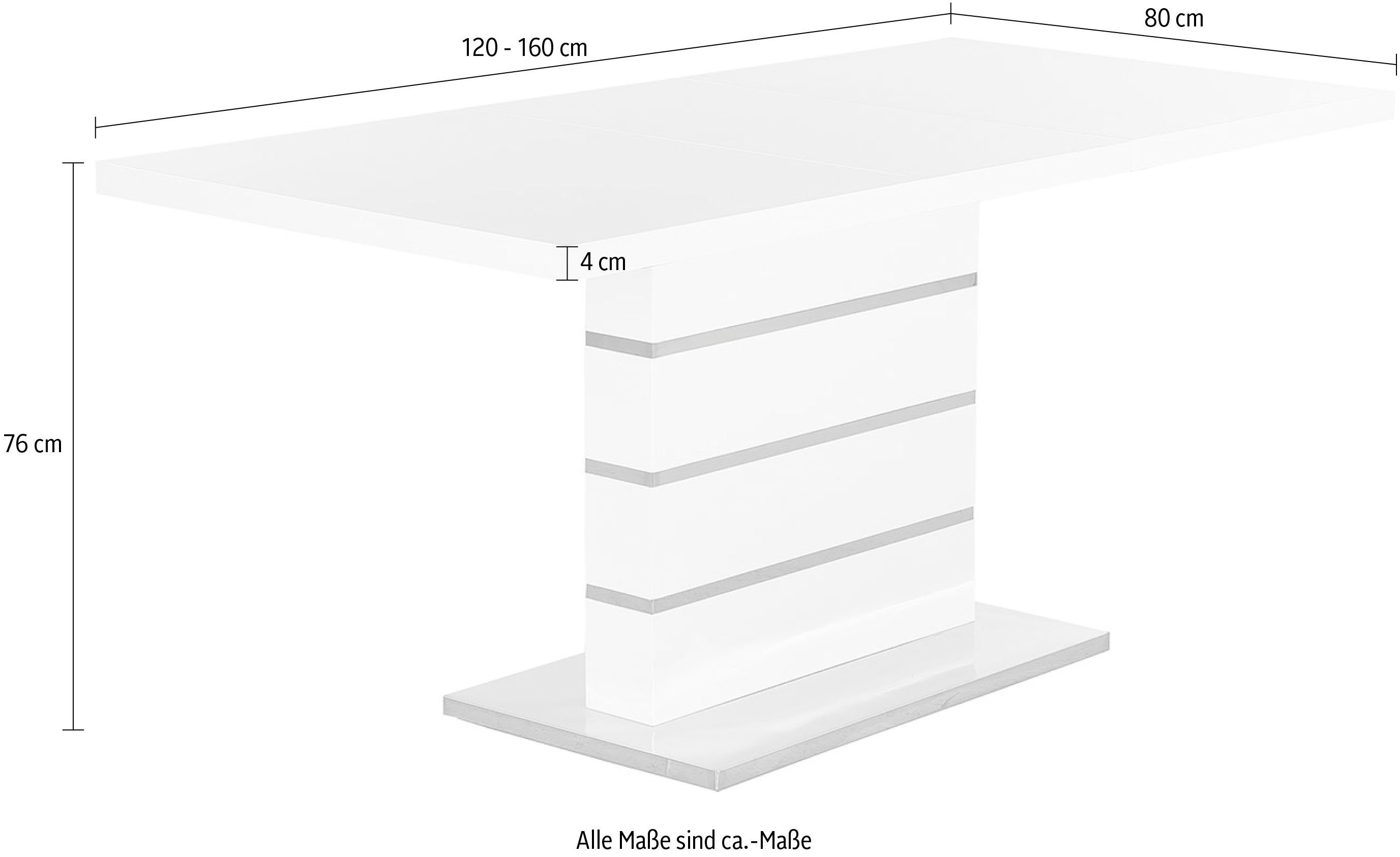 Jockenhöfer Gruppe Eettafel ANTONIA Breedte 120-160 cm