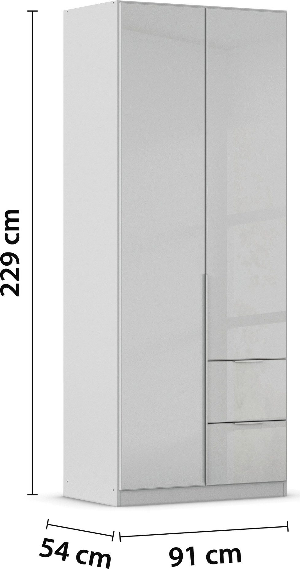 rauch Draaideurkast Kledingkasten kast garderobe AGORDO met glazen front