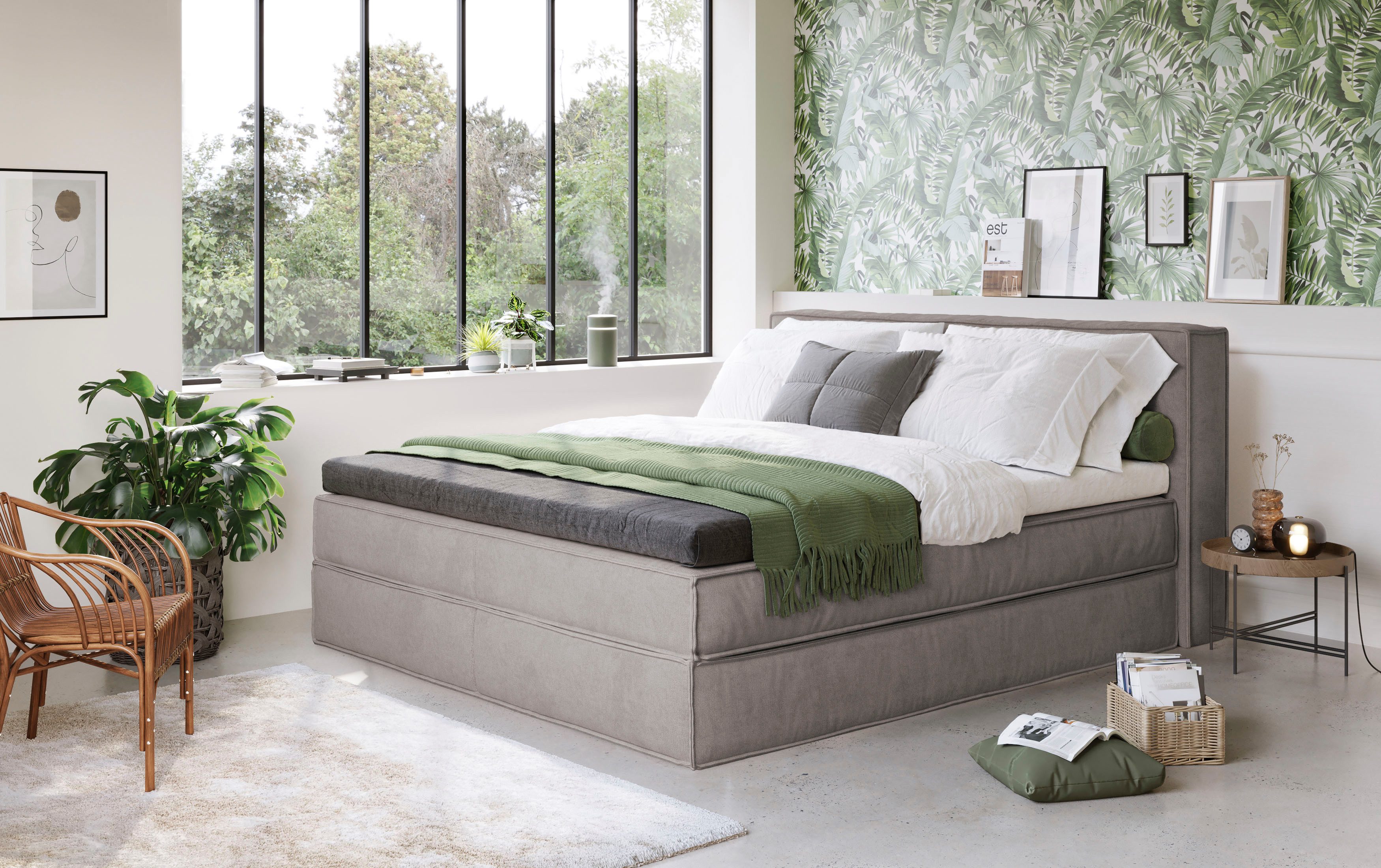 Home affaire Boxspring Sacy Boxbed incl. topmatras, 2 matrassen, hardheden H2, H3 en H4 naar keuze