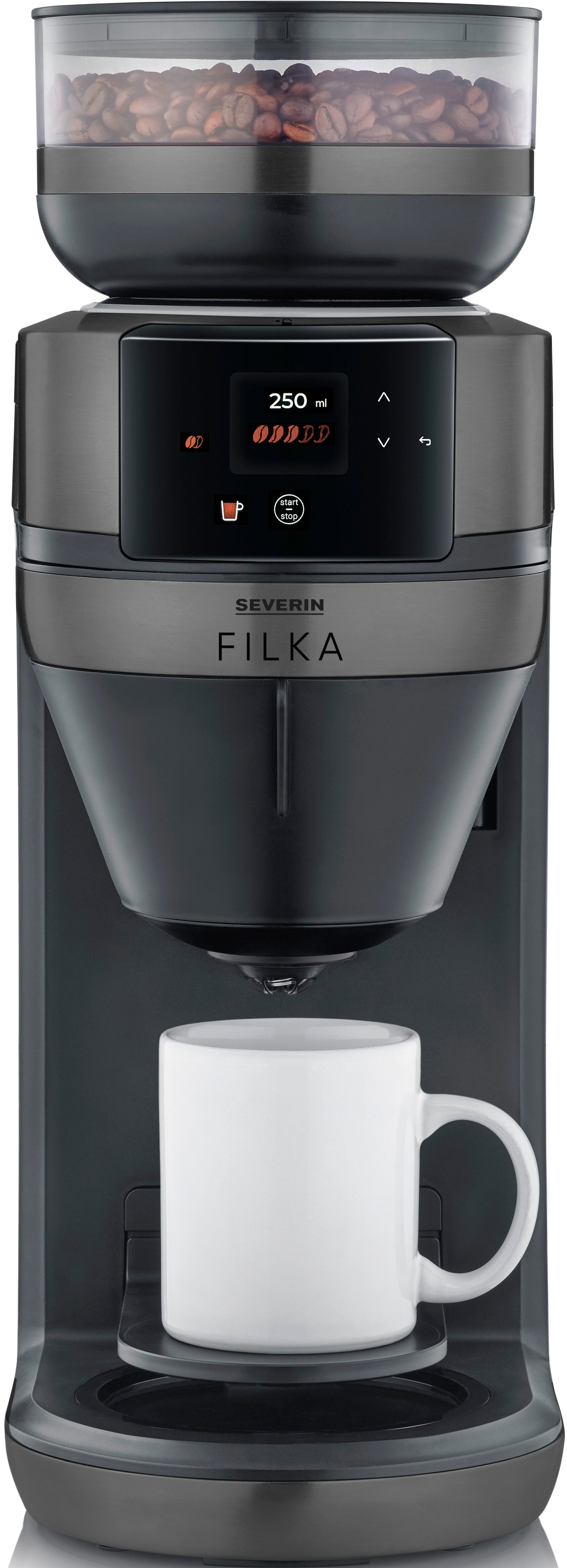 Severin Koffiezetapparaat met bonenmaler KA 4855 Filterkaffee-Vollautomat FILKA 2.0 Thermo