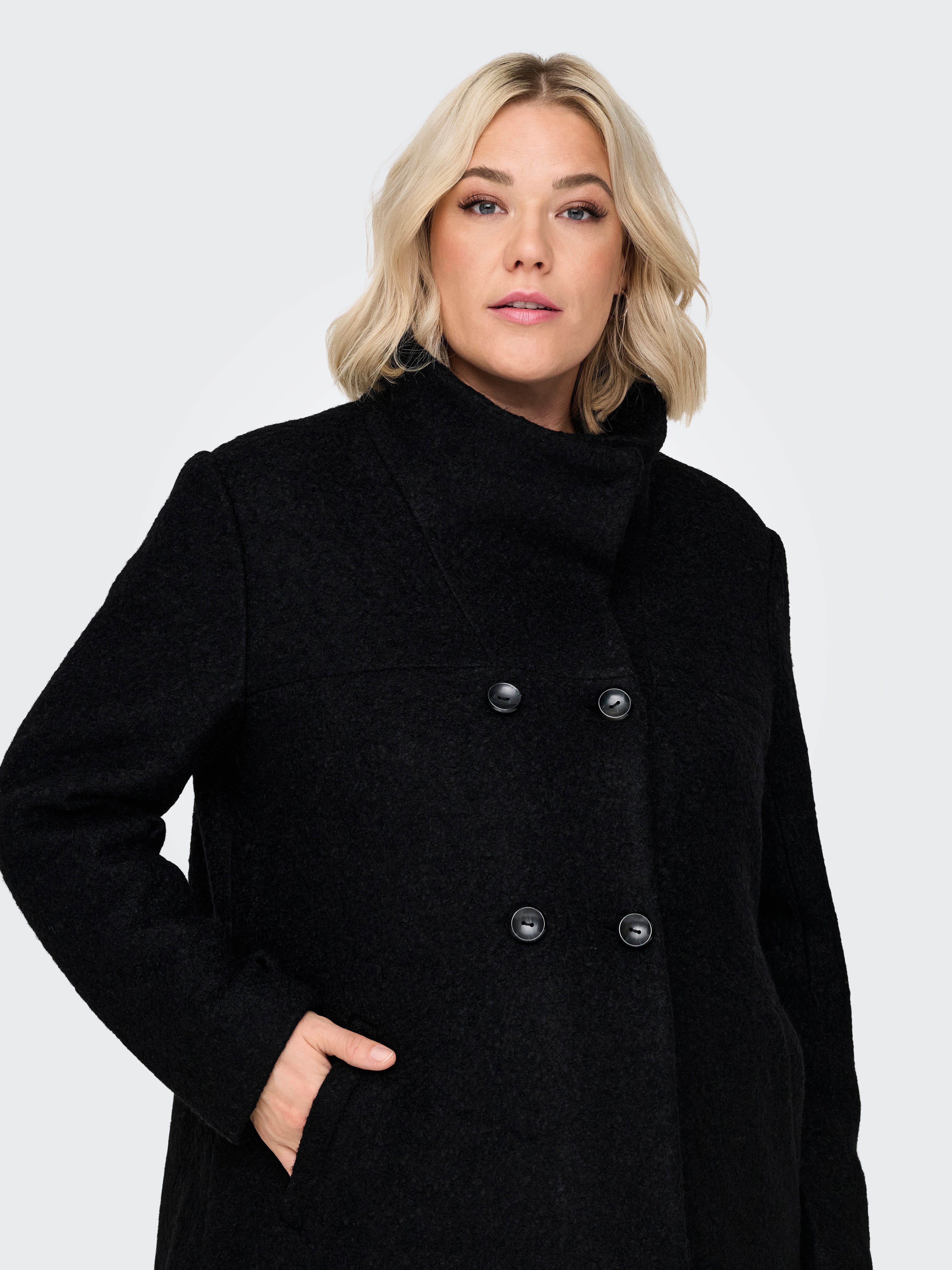 ONLY CARMAKOMA Korte jas CARNEWSOPHIA WOOL COAT OTW