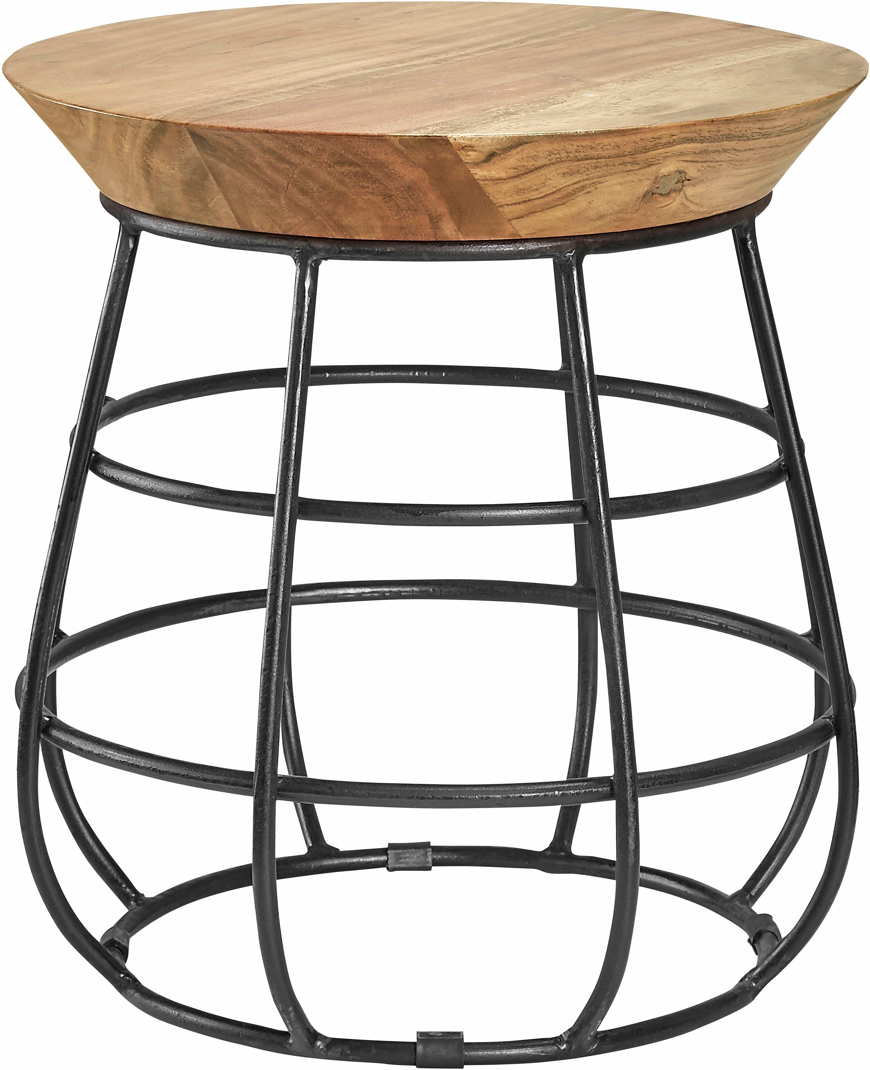 Home affaire Bijzettafel met metalen frame