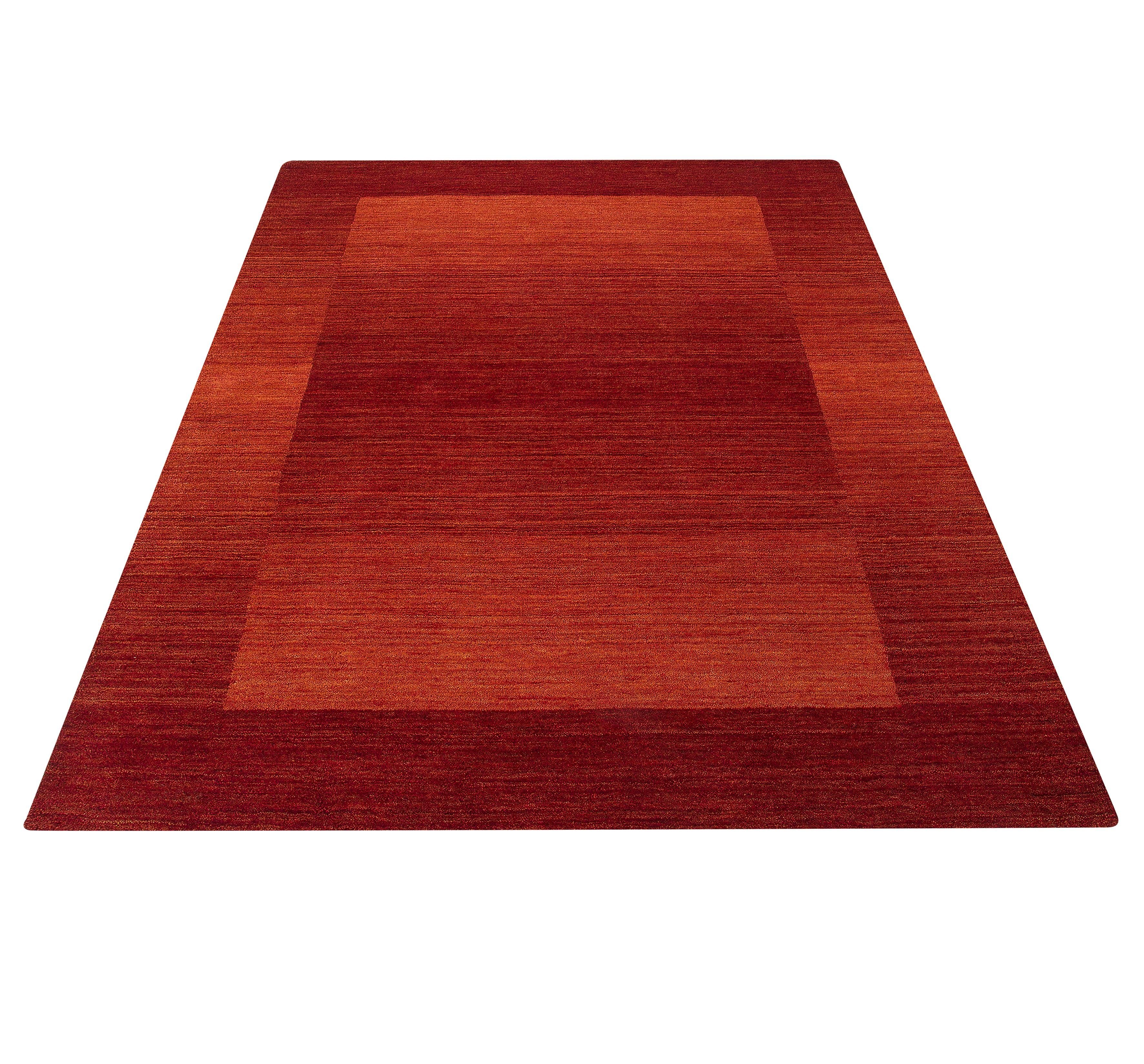 THEKO Wollen kleed Gabbeh super, Handgeweven vloerkleed, randdessin, zuivere wol, met de hand geweven