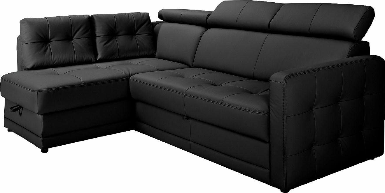 exxpo - sofa fashion Hoekbank Arles, veerkern, OTTOs Choice, tijdloos, breedte 225 cm, L-vorm keuze met bedfunctie en bedlade, inclusief hoofdeinde-verstelling