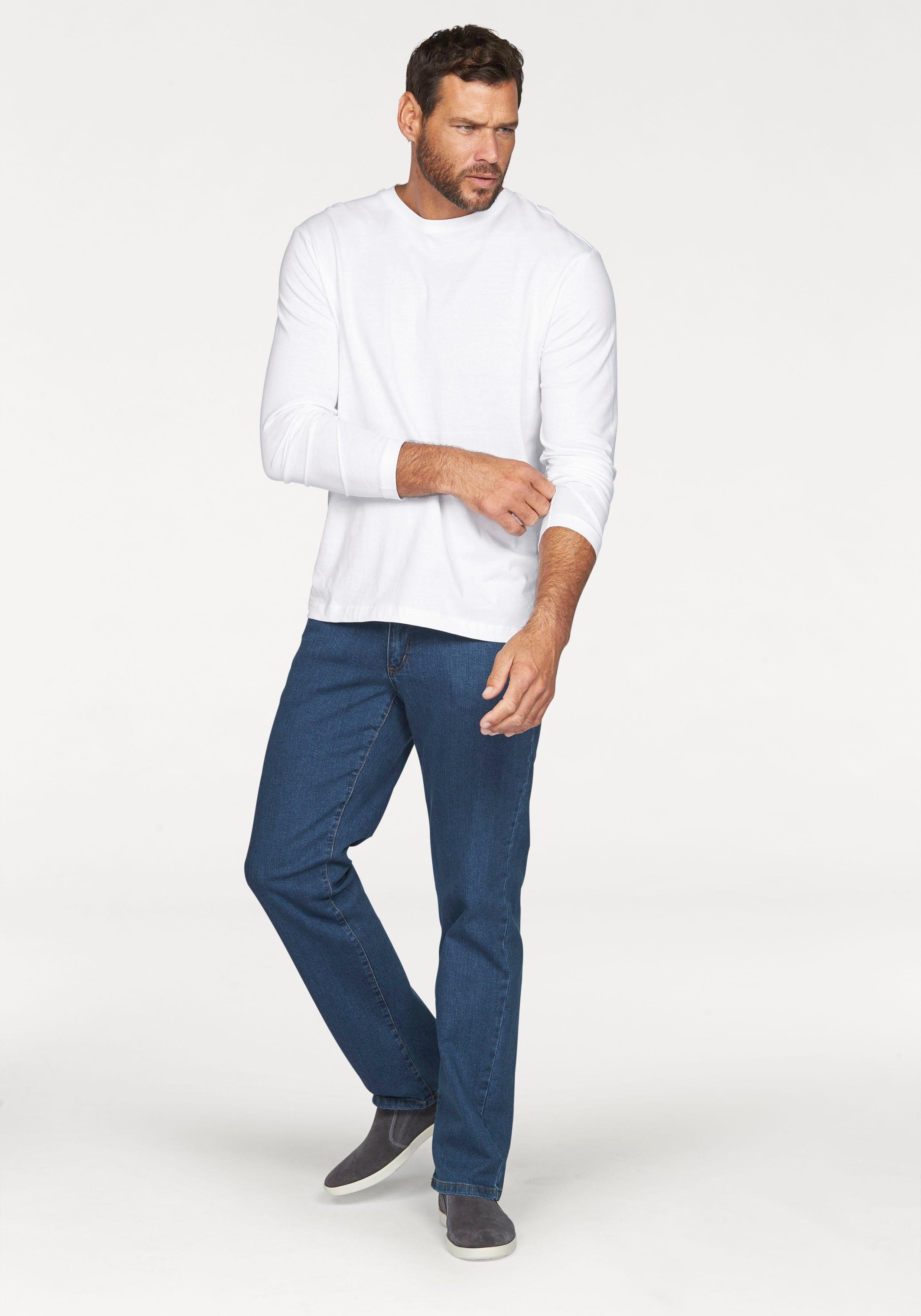 Man's World Shirt met lange mouwen Nieuwe kleur ! Lange mouwen, effen, van katoen, in 3-pack (3-delig, Set van 3)