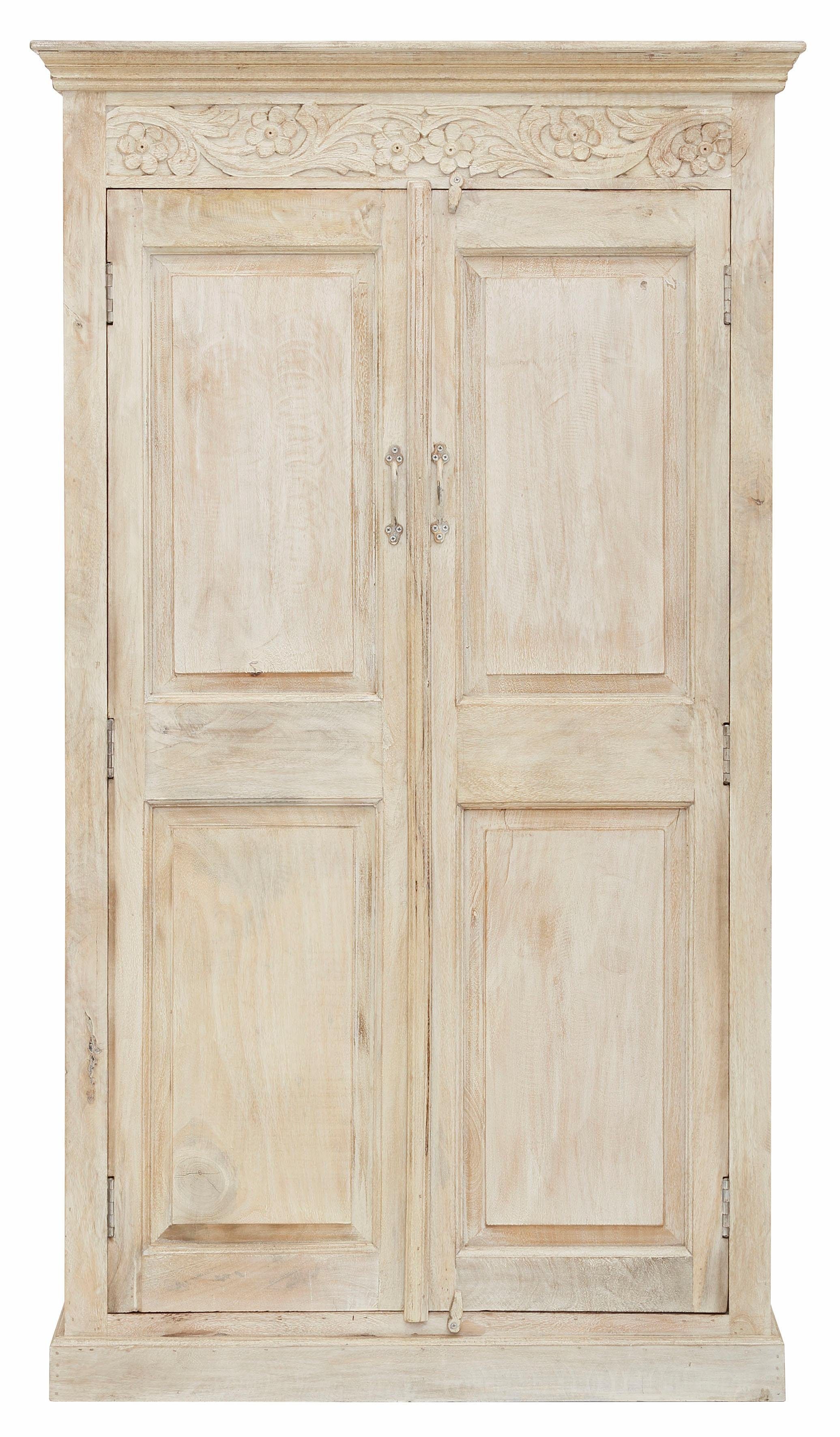 Home affaire Kledingkast Devdan met decoratief freeswerk boven, breedte 100 cm, veel bergruimte