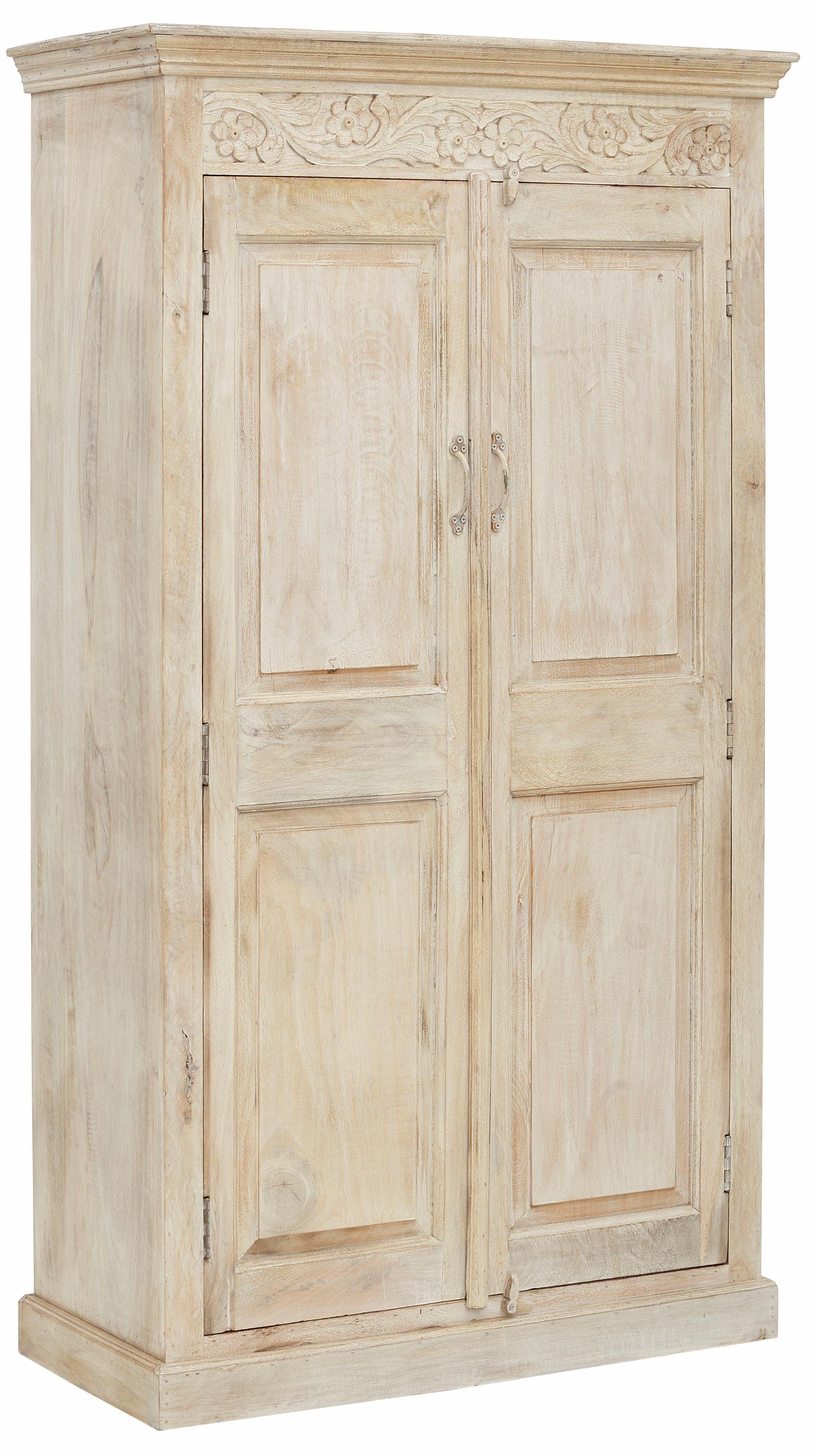 Home affaire Kledingkast Devdan met decoratief freeswerk boven, breedte 100 cm, veel bergruimte