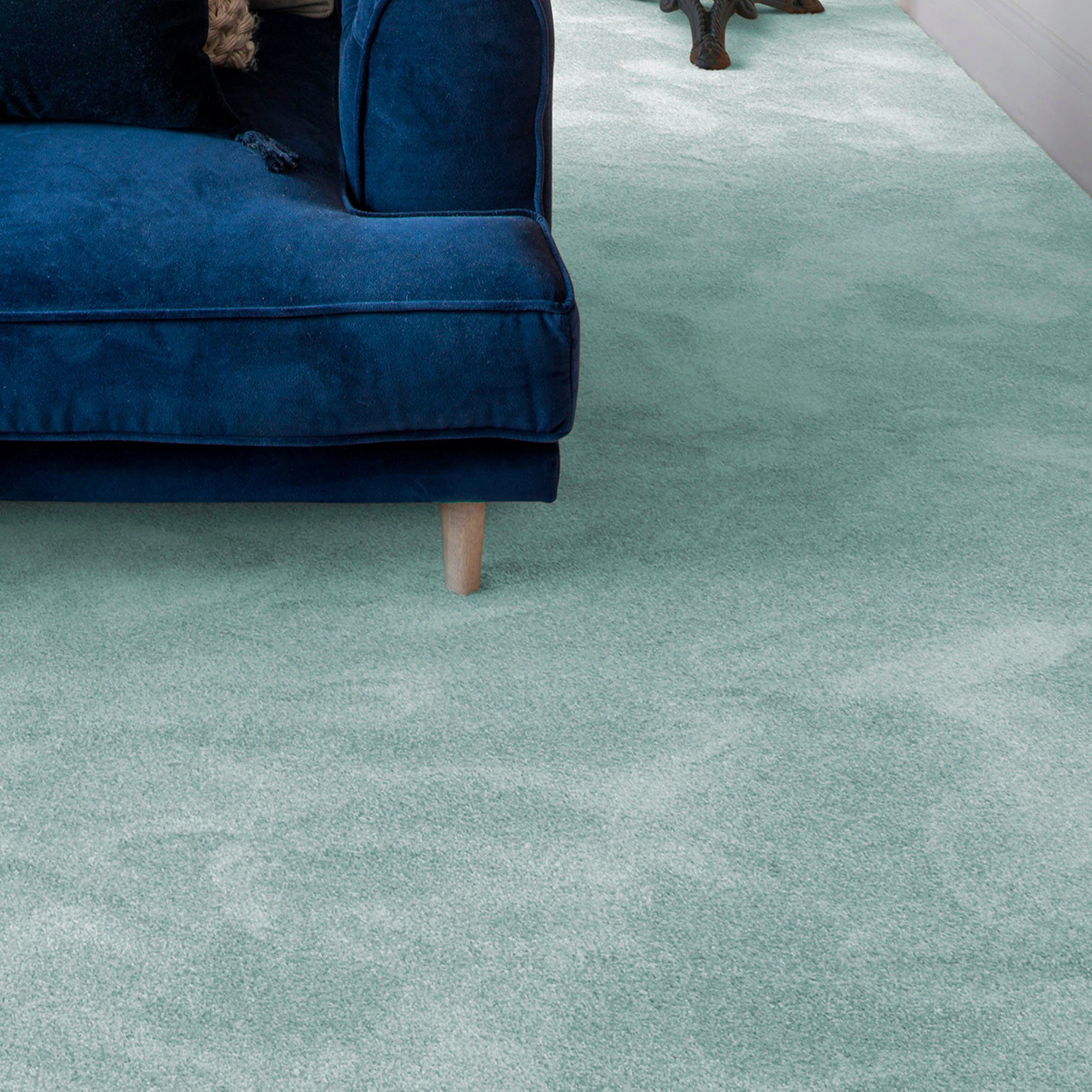 Andiamo Tapijt Levin, velours, Made in Belgium (1 stuk) tapijt maat 400 cm x 200 cm x 10 mm blauw
