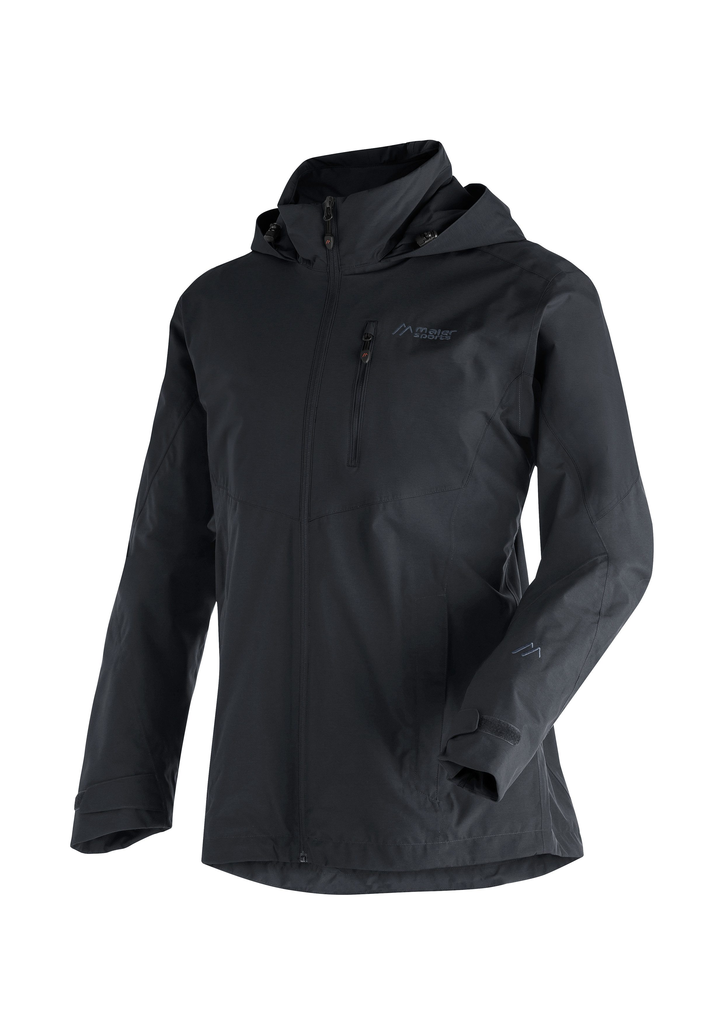 Maier Sports Outdoorjack Halny rec M Heren functionele jas, waterdichte regenjas met capuchon, wandeljas