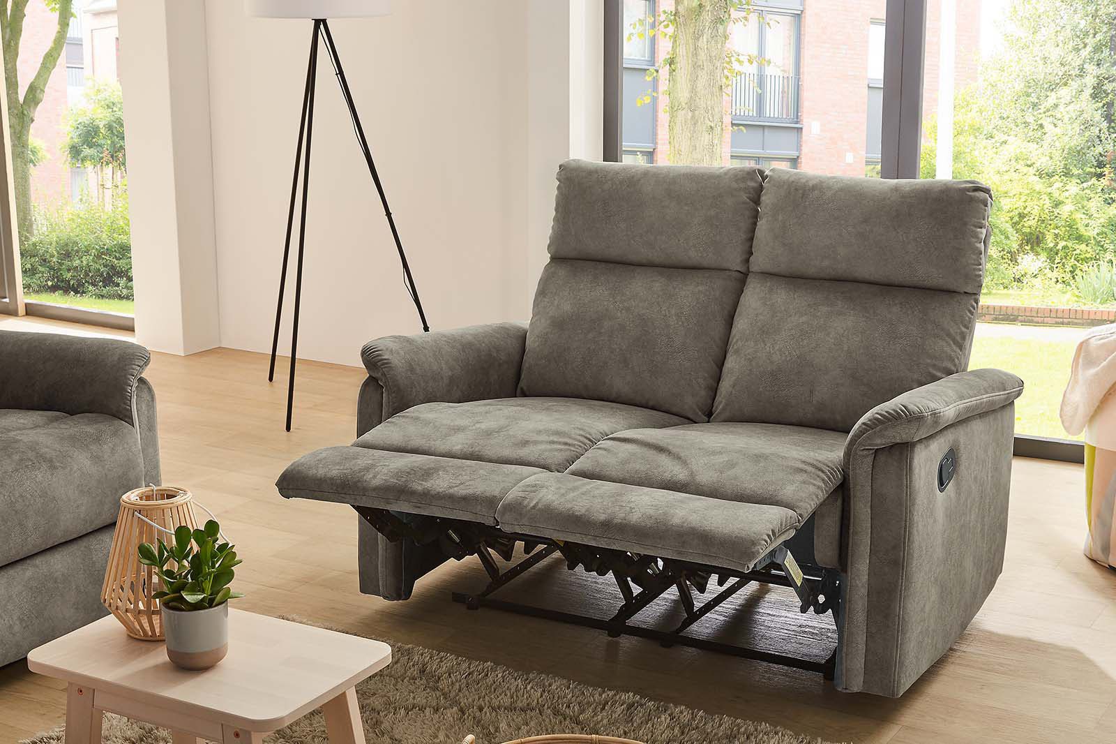 Jockenhöfer Gruppe 2-zitsbank Amrum Ligfunctie met halfautomatische relaxfunctie, TFK bekleding