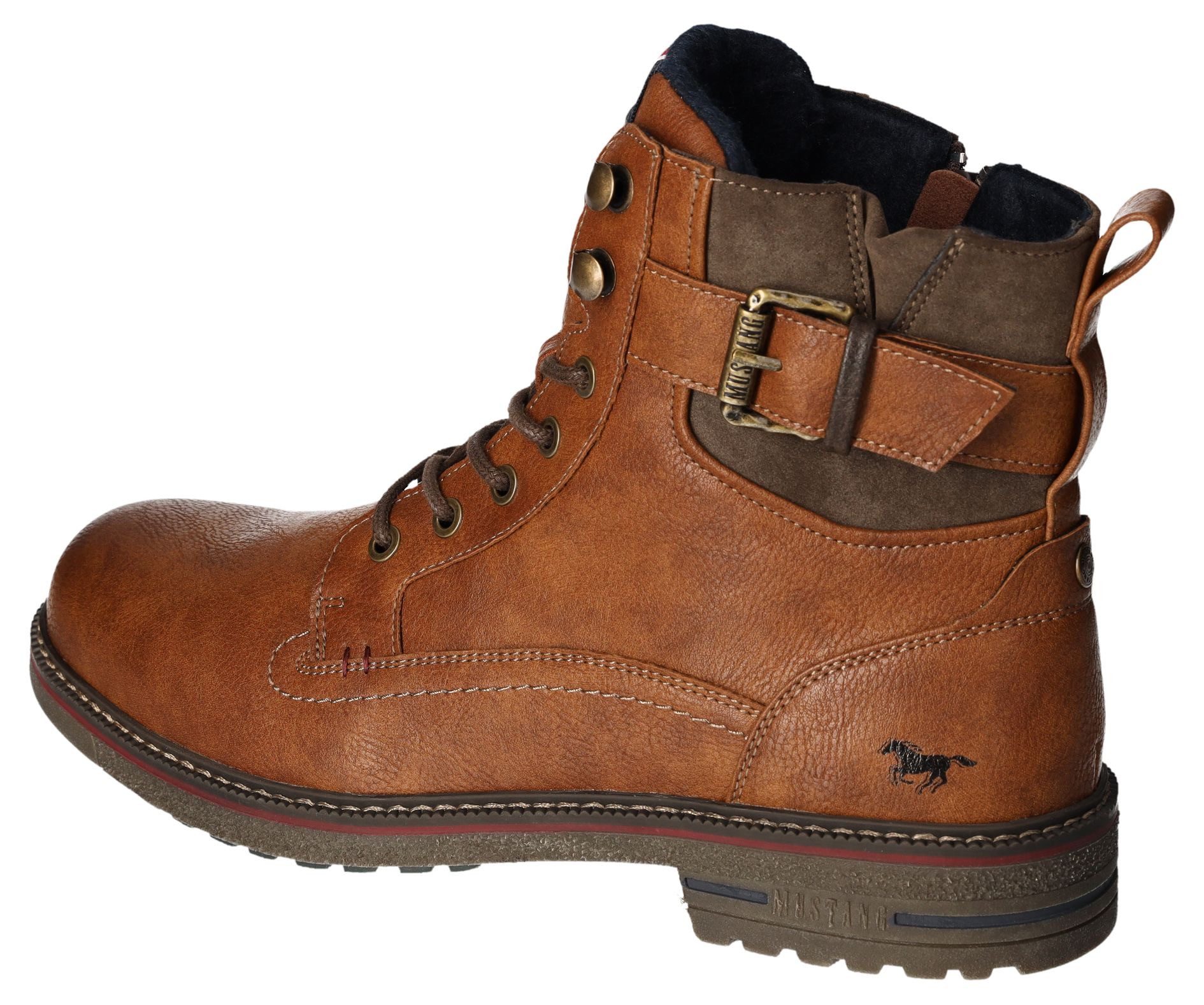 Mustang Shoes Veterschoenen Worker boots, herfst schoen, laarzen met aantrek lus