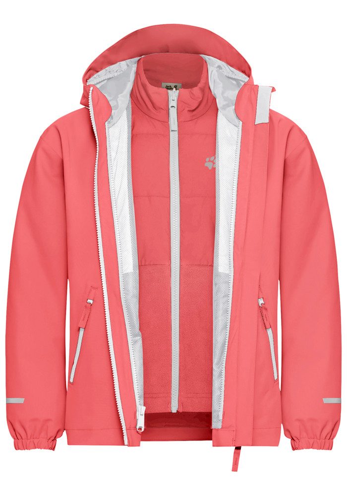Jack Wolfskin Functioneel 3-in-1-jack HYBRID 3IN1 JACKET K