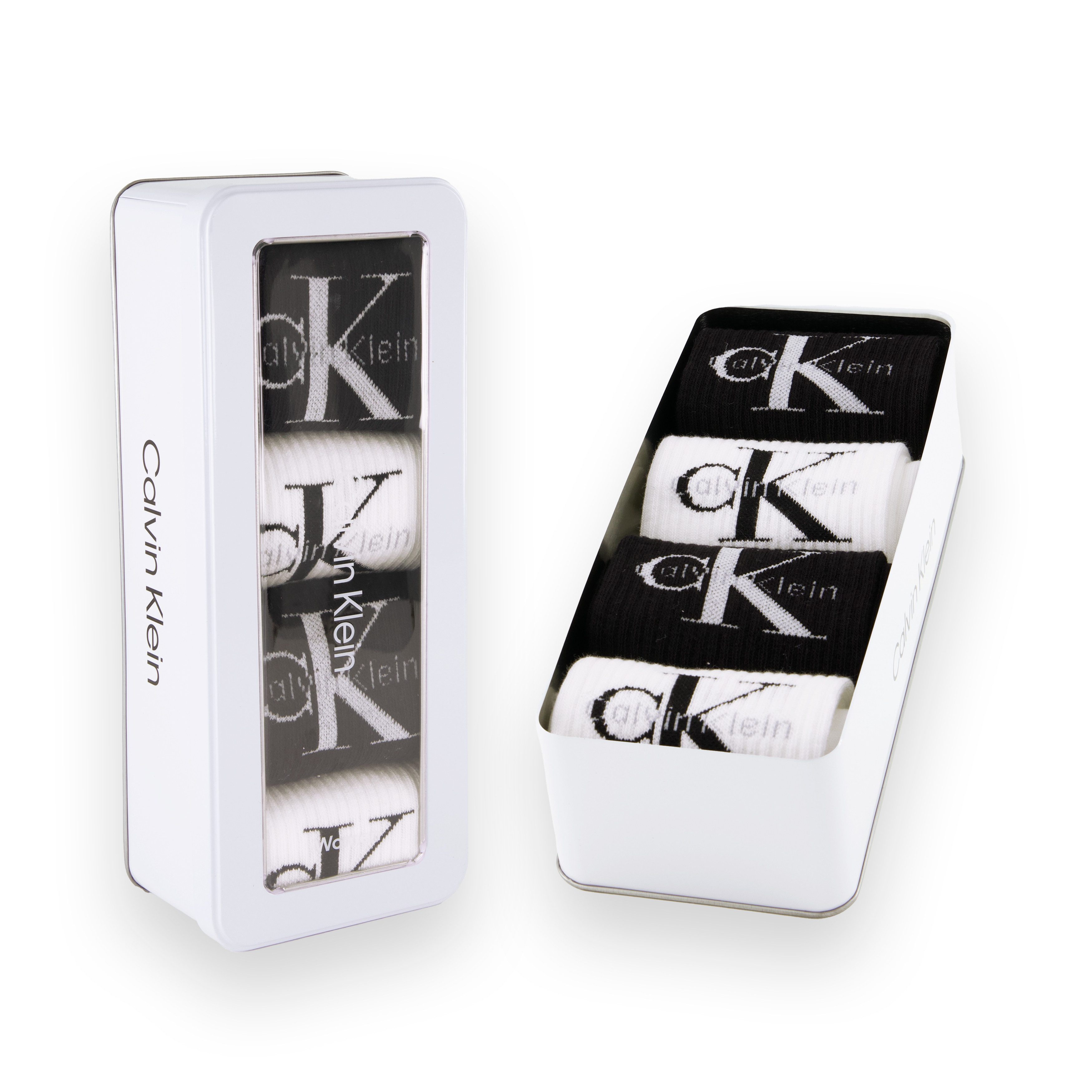 Calvin Klein Jeans Sokken CKJ WOMEN SOCK 4P GIFTBOX MONOLOGO (Set van 4)