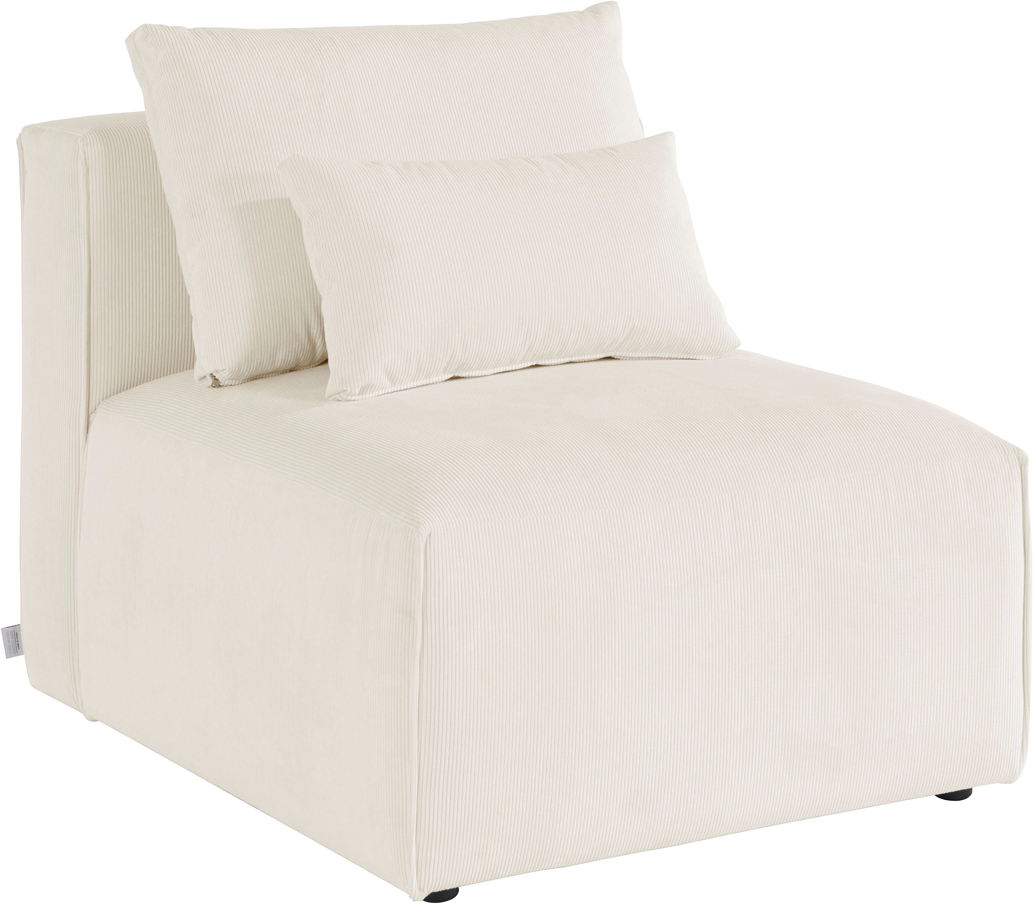 Guido Maria Kretschmer Home&Living Fauteuil Comfine Modulaire fauteuil om zelf samen te stellen, in 3 overtrekvarianten fauteuils beige
