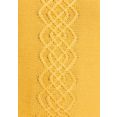 ajc trui met ronde hals met trendy breimotief en contraststrepen geel