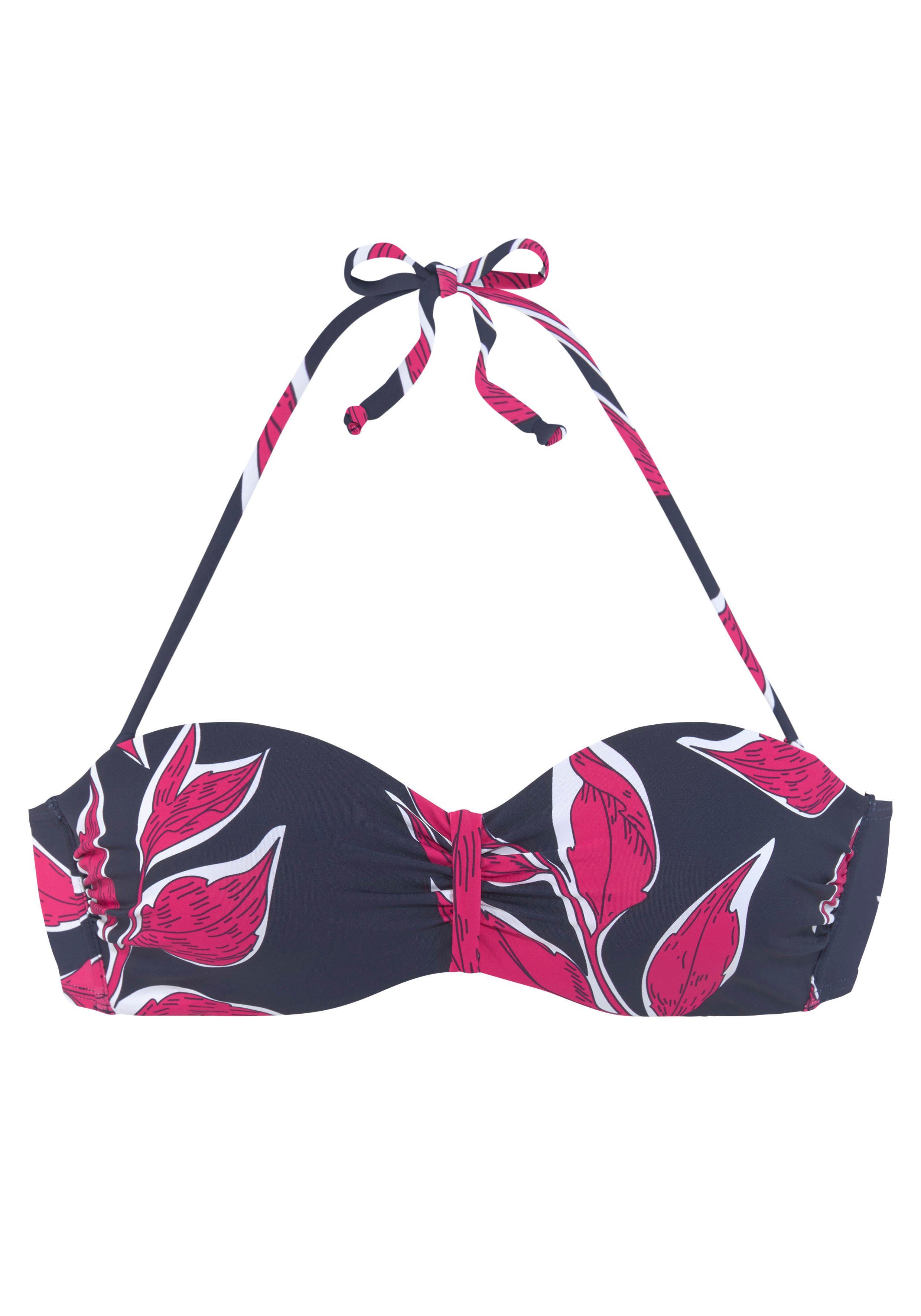Lascana Beugelbikinitop in bandeaumodel Cataleya in blaadjes-design (1 stuk)