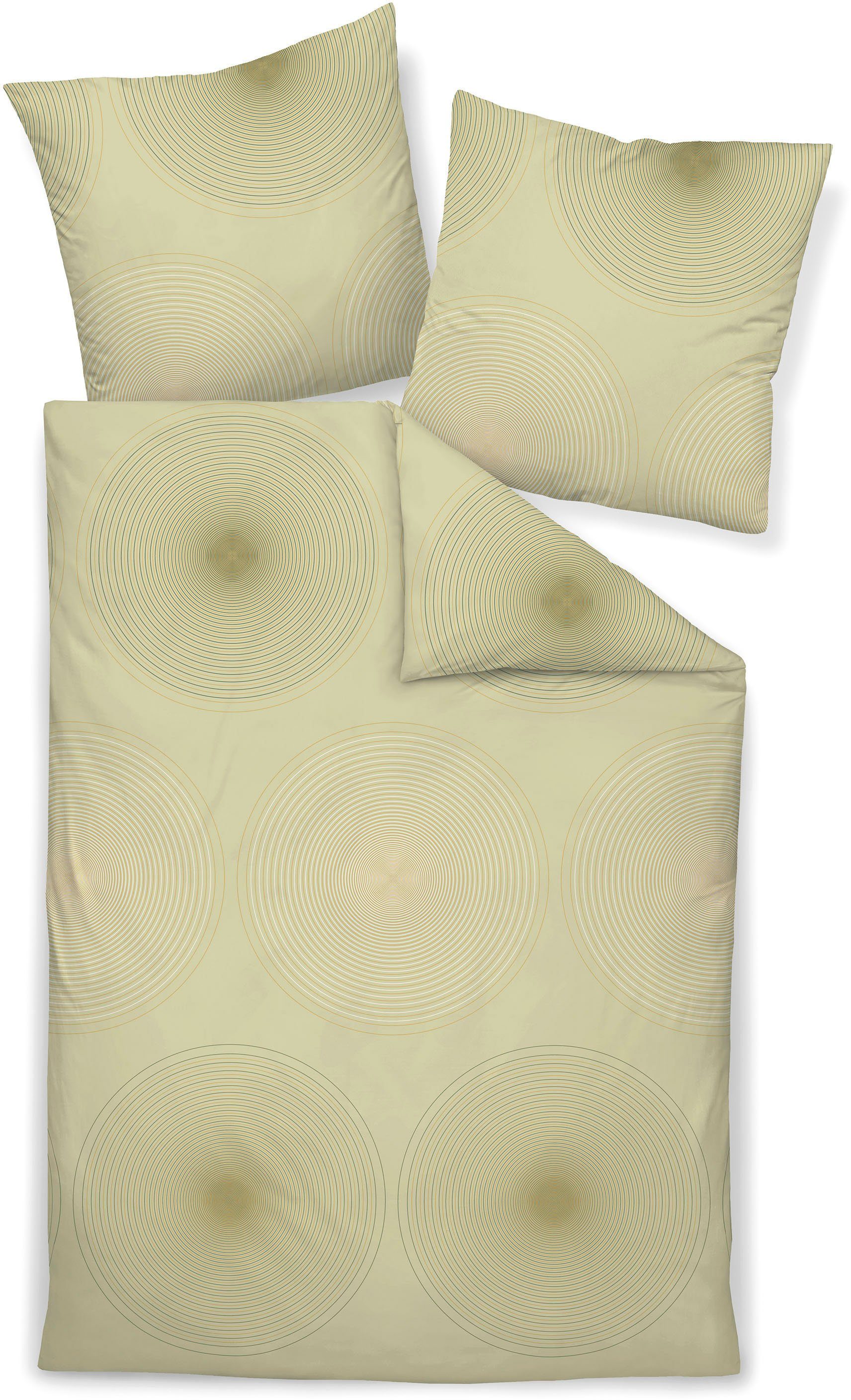 Janine Overtrekset CARMEN S55086-06 155x200,80x80 dekbedovertrekken groen