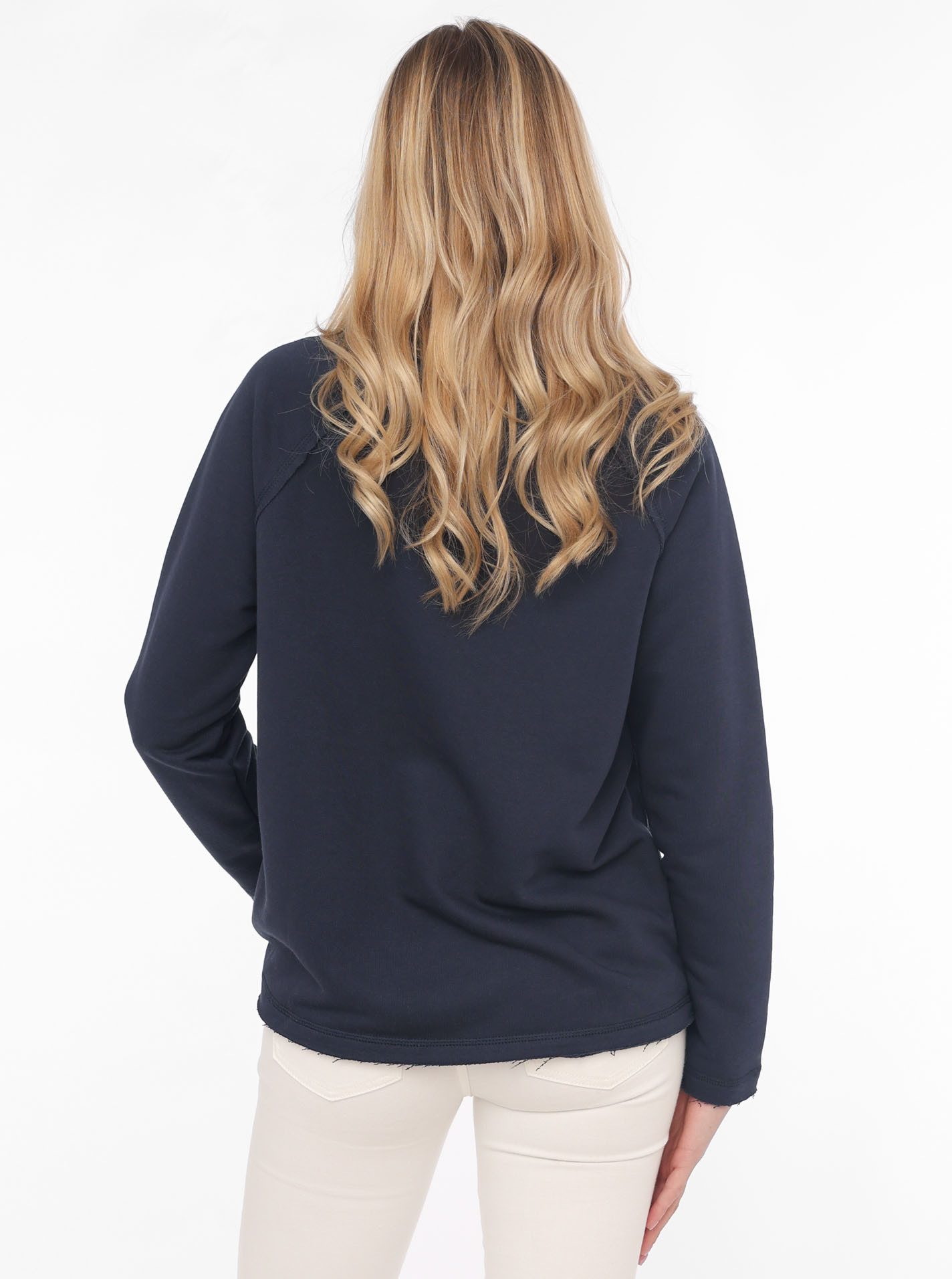 Zwillingsherz Sweatshirt Moin Noordzee met used-look randen