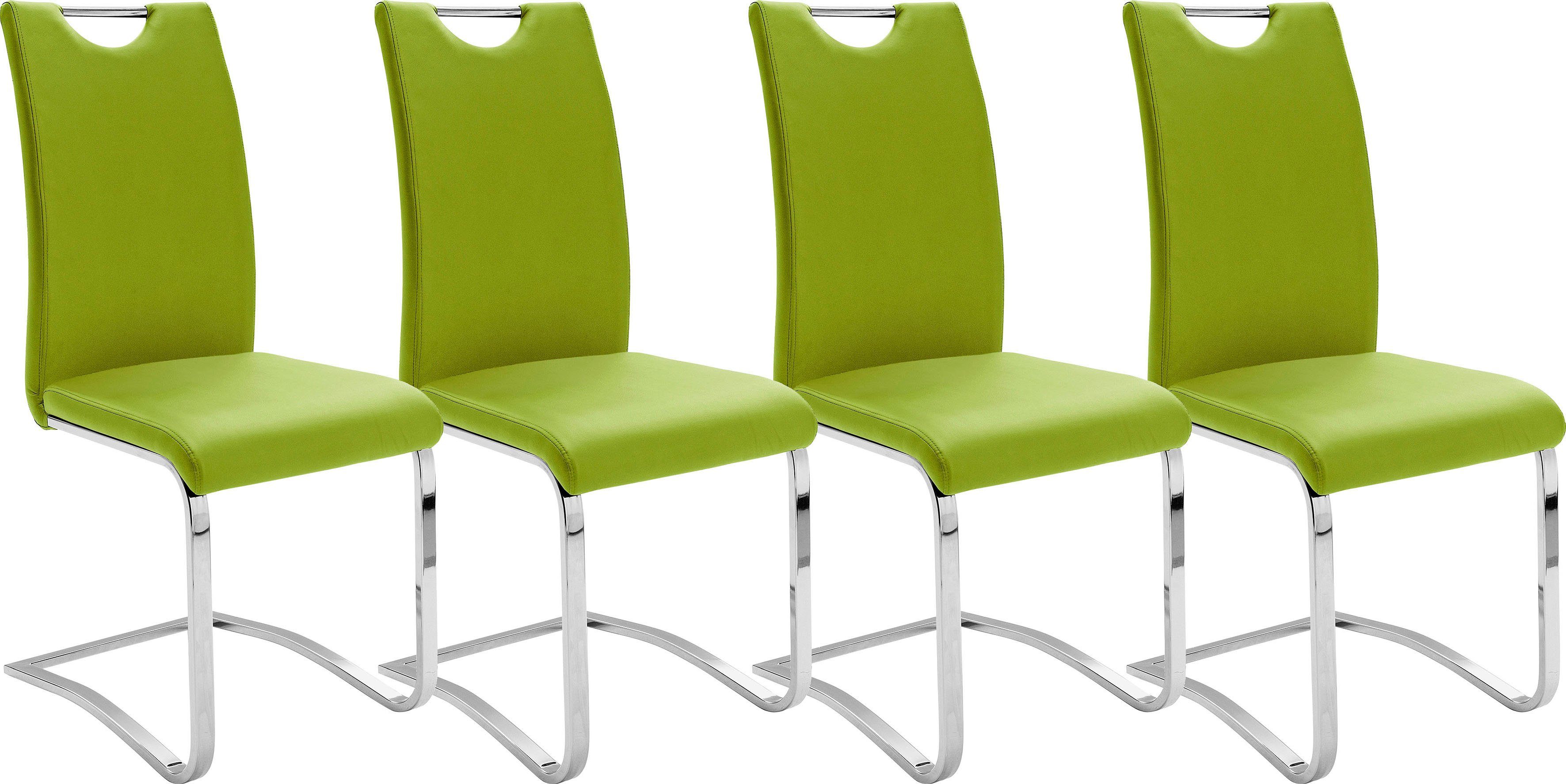 MCA furniture Vrijdragende stoel Keulen Overtrokken met kunstleer met handgreep, comfortzithoogte, stoel belastbaar tot 120 kg (set, 4 stuks)