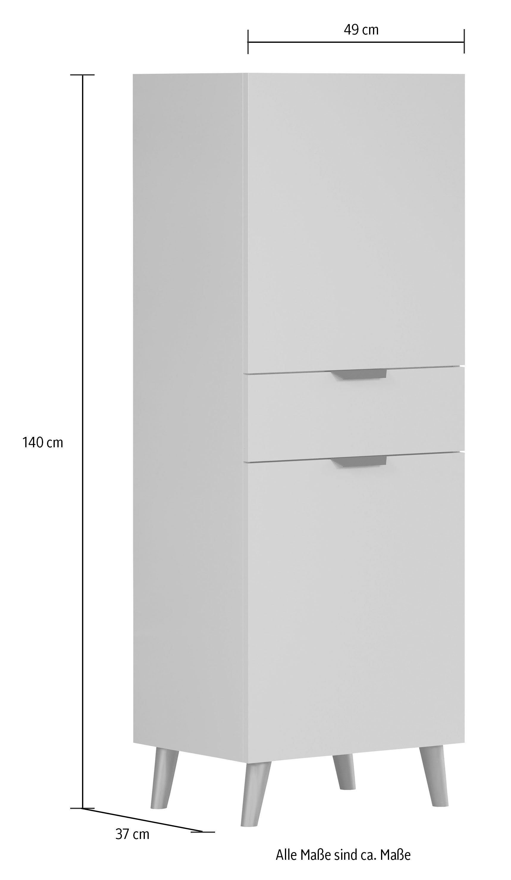 andas Highboard Mikkeline Opbergkast, B / H: ca. 49 / 140 cm (1 stuk)