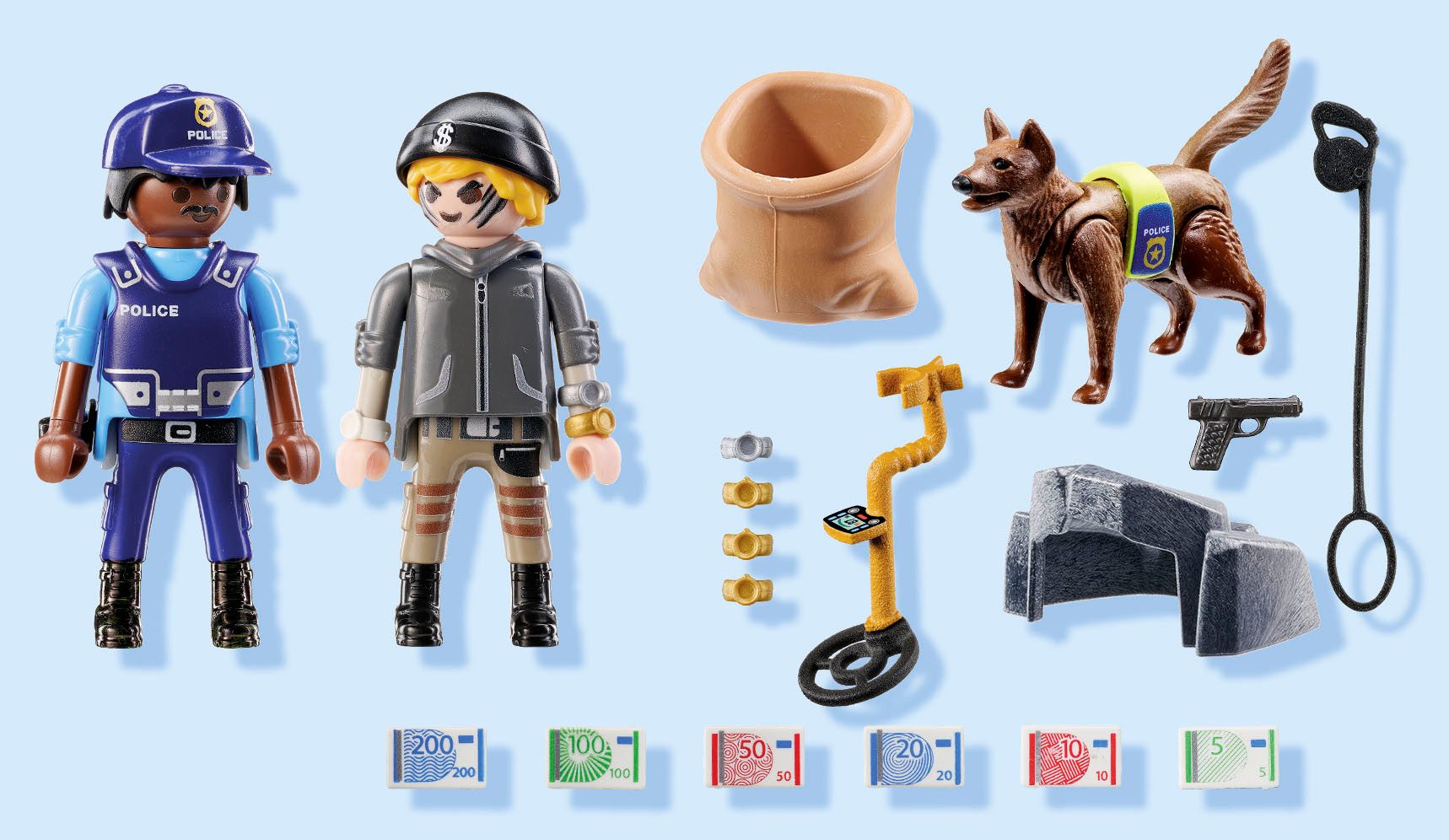 Playmobil® Constructie-speelset Spurensuche mit Hund (71731), Playmobil Action Heroes (27-delig)