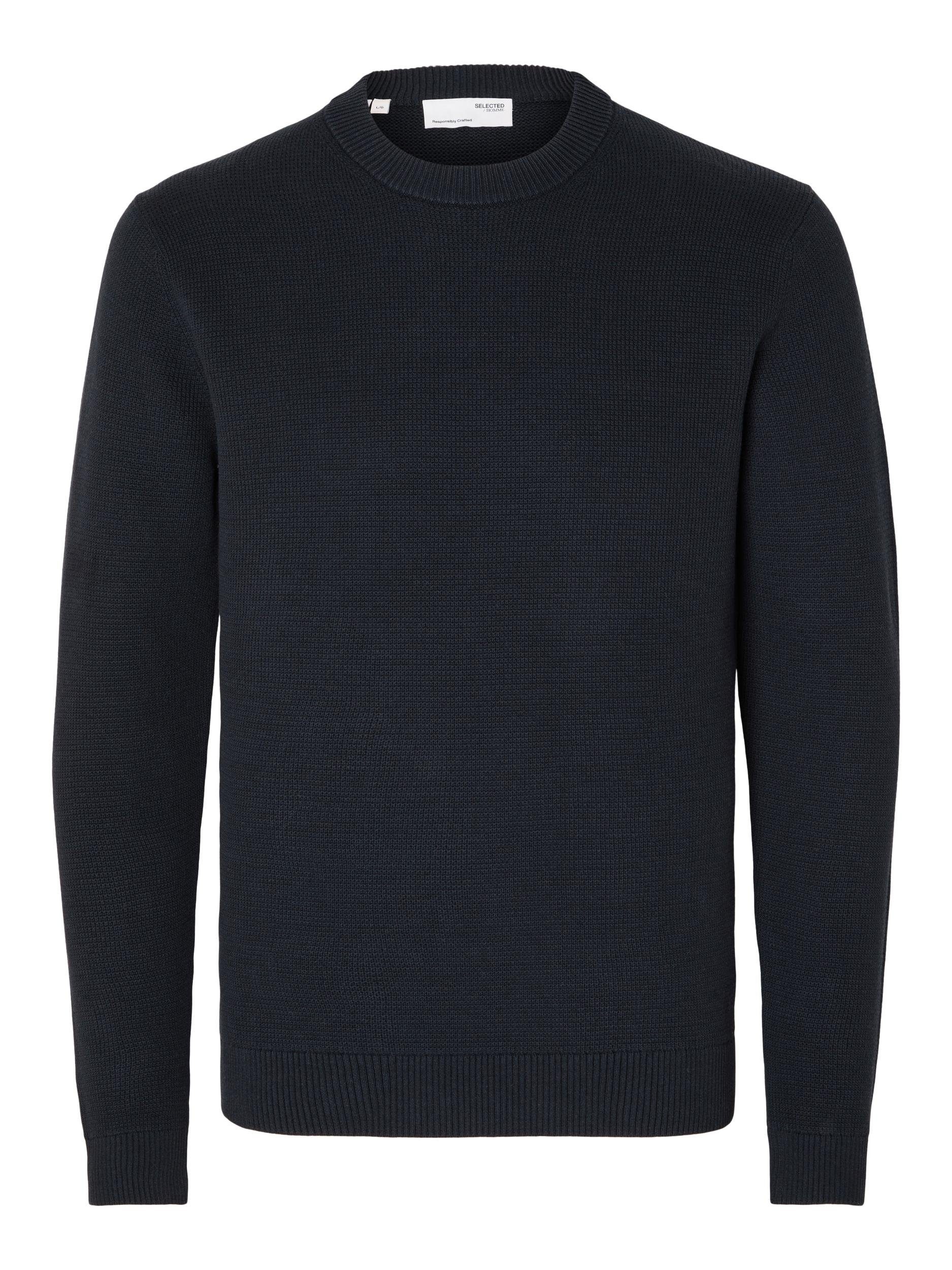 SELECTED HOMME Trui met ronde hals SLHDANE LS KNIT STRUCTURE CREW NECK NOOS