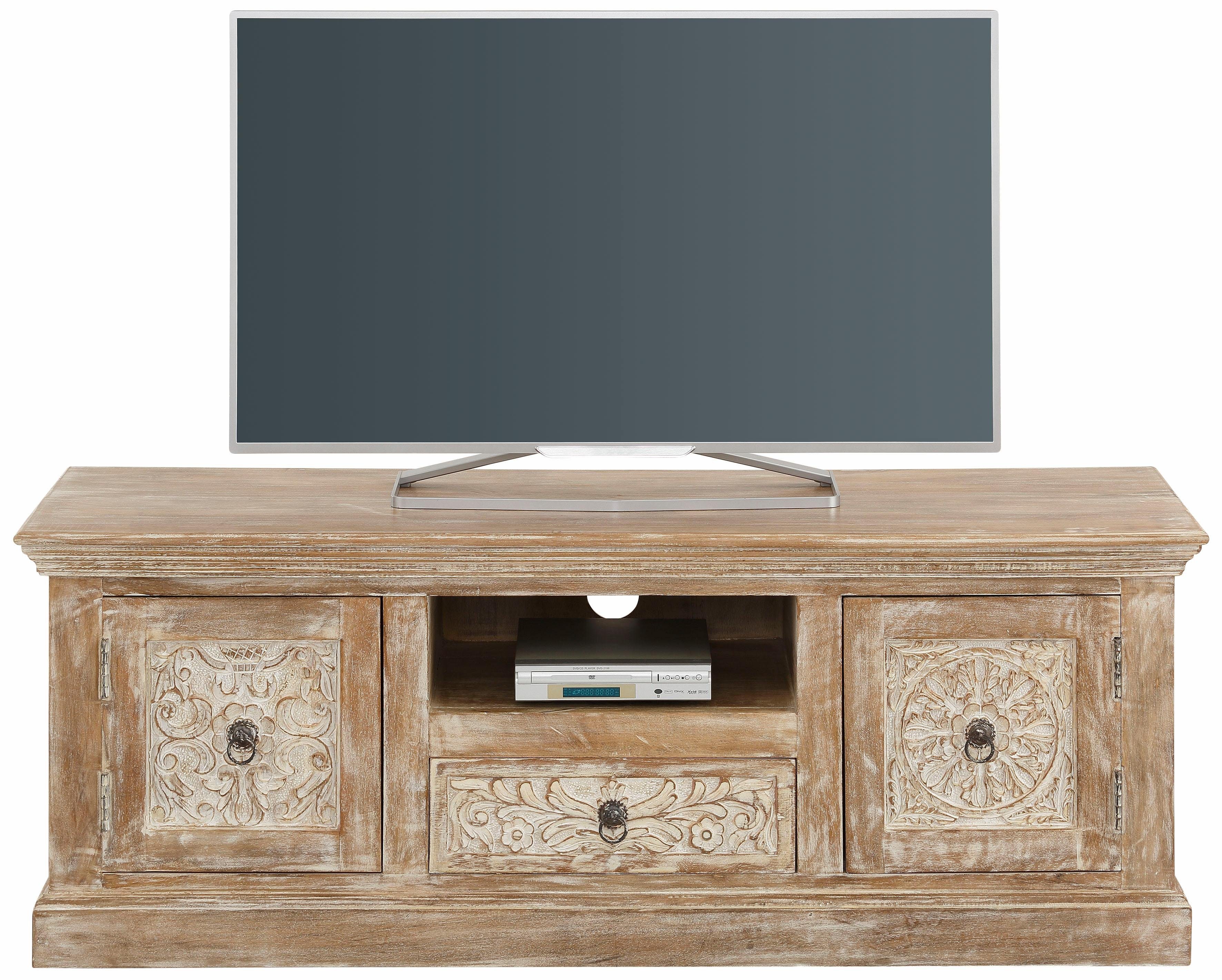 Home affaire Tv-meubel Malati Commode, breedte 135 cm lowboards maat 135x45x50 cm bruin