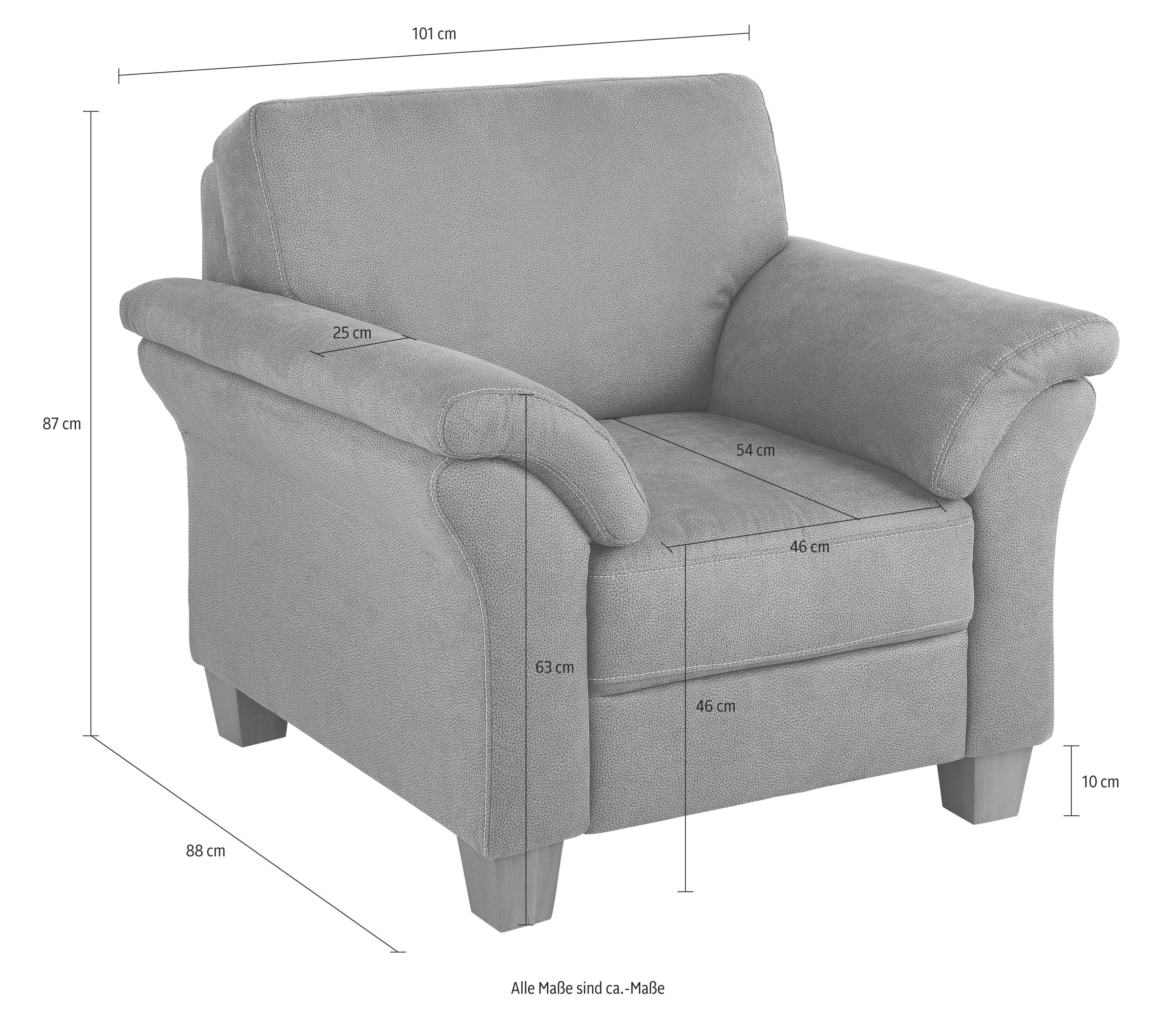 Home affaire Fauteuil Borkum met binnenvering