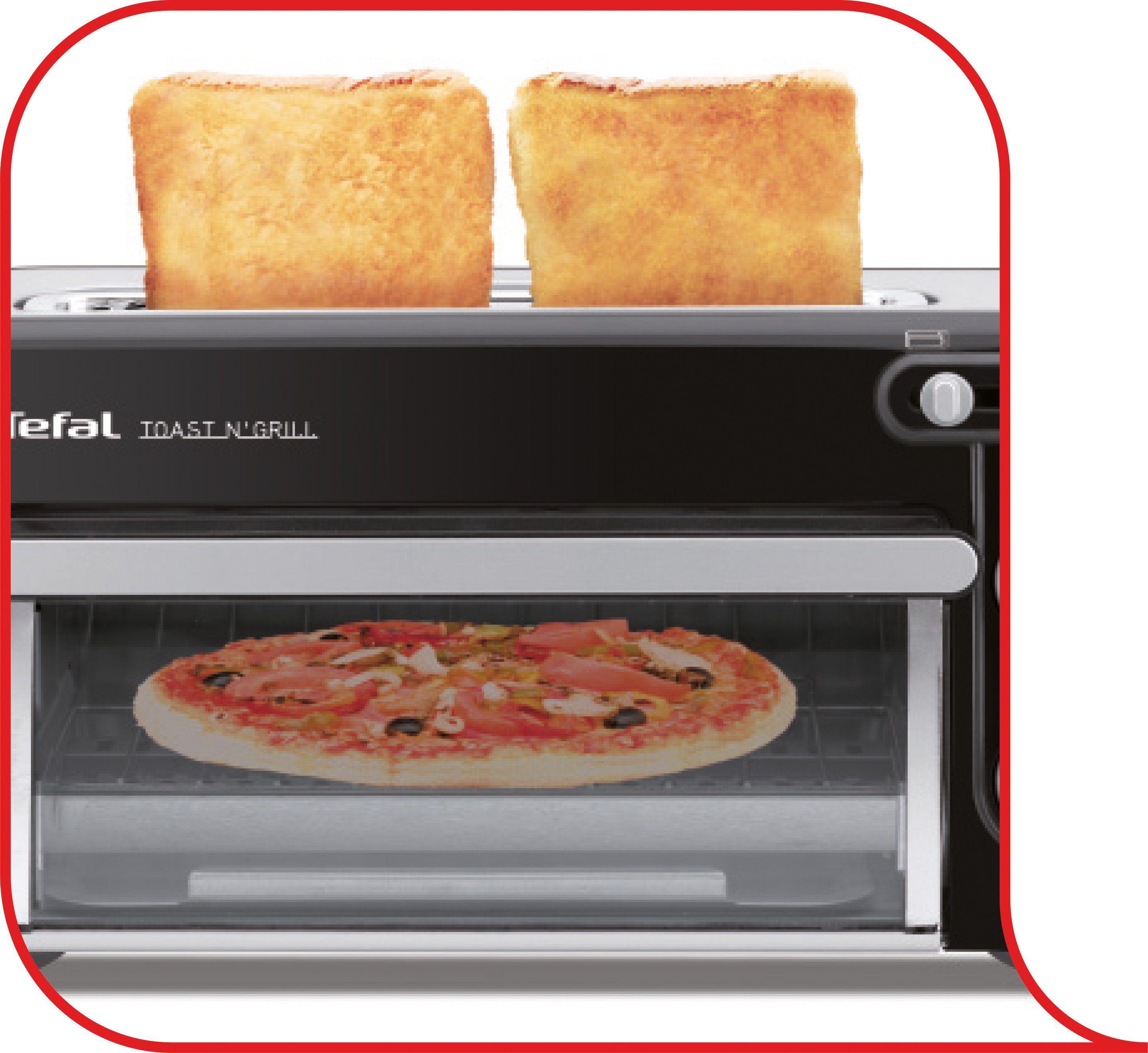 Tefal Mini-oven TL6008 Toast n’ Grill zeer energiezuinig en snel, 1300 w