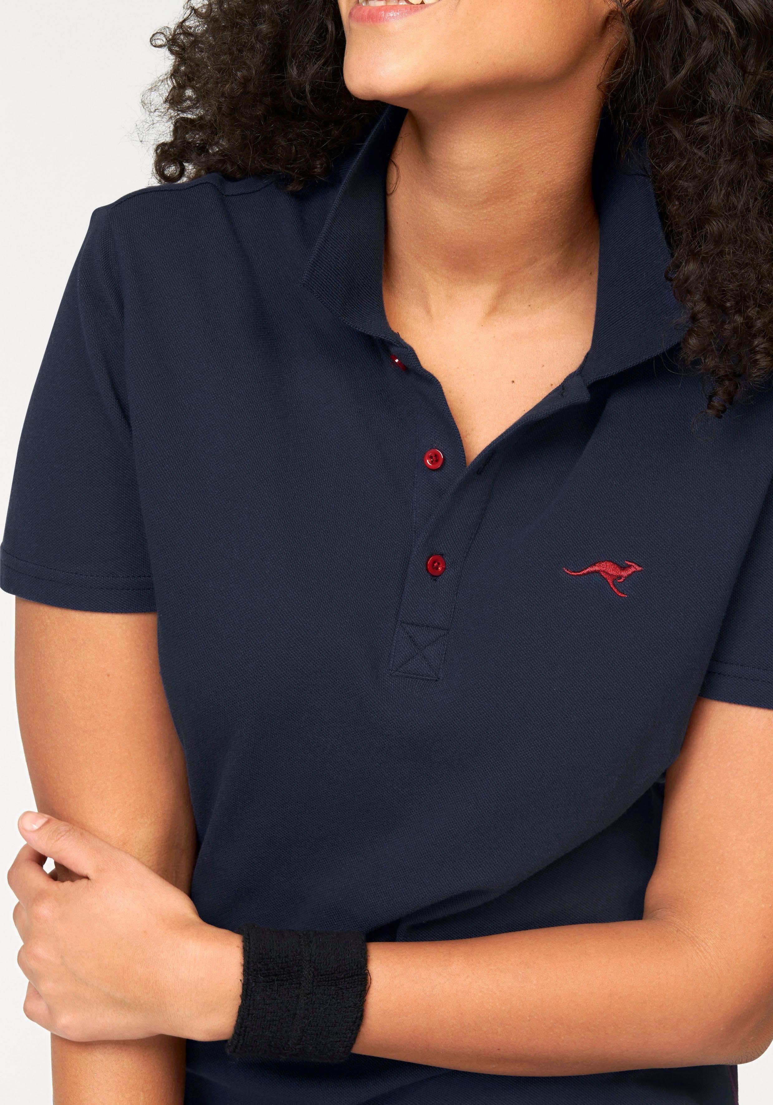 KangaROOS Poloshirt Korte mouwen, effen, polokraag, van katoen