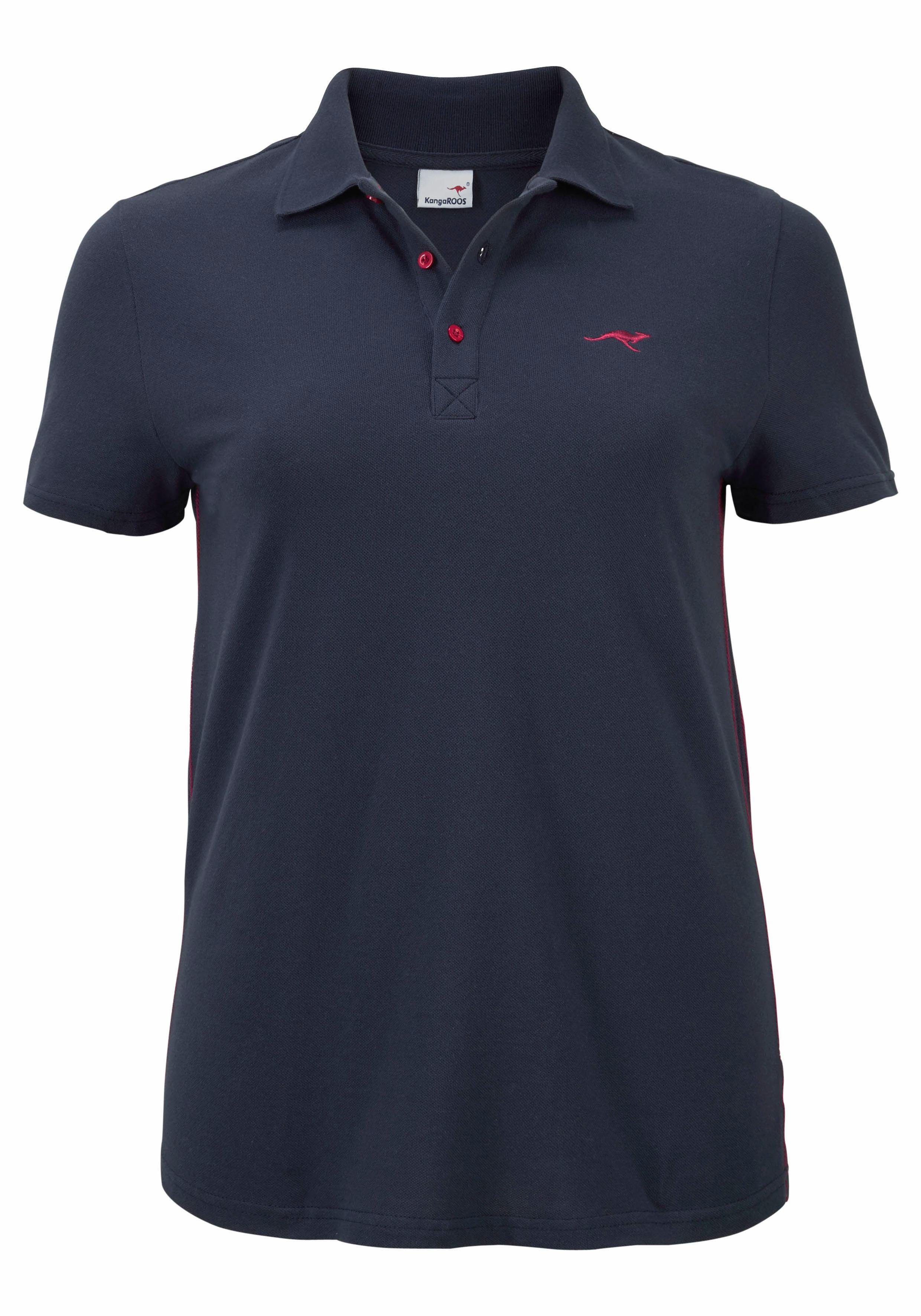 KangaROOS Poloshirt Korte mouwen, effen, polokraag, van katoen