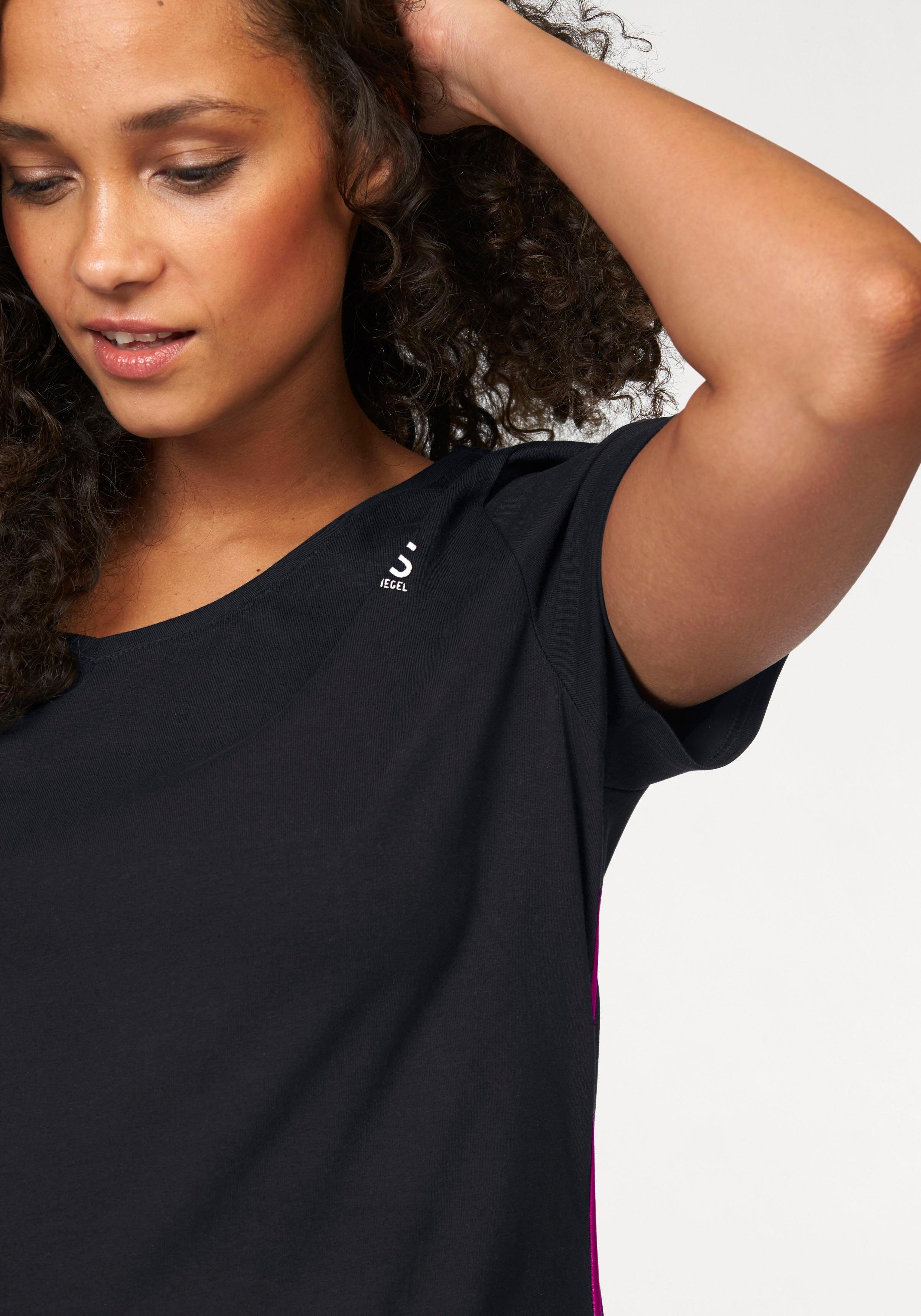 H.I.S T-shirt Korte mouwen, figuurvriendelijke snit, effen, V-hals