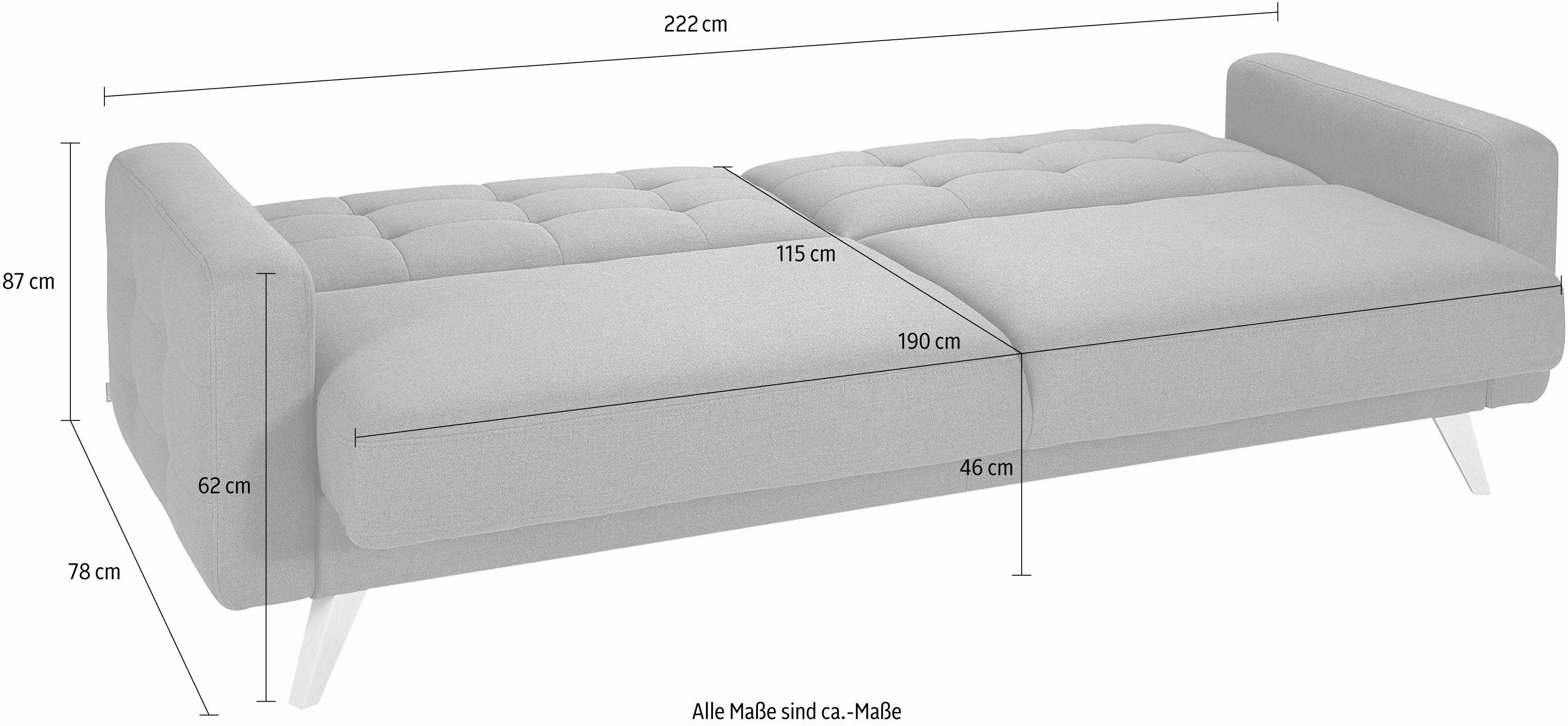 exxpo - sofa fashion 3-zitsbank Nappa, compact en comfortabel, handig, tijdloos design, L-vorm