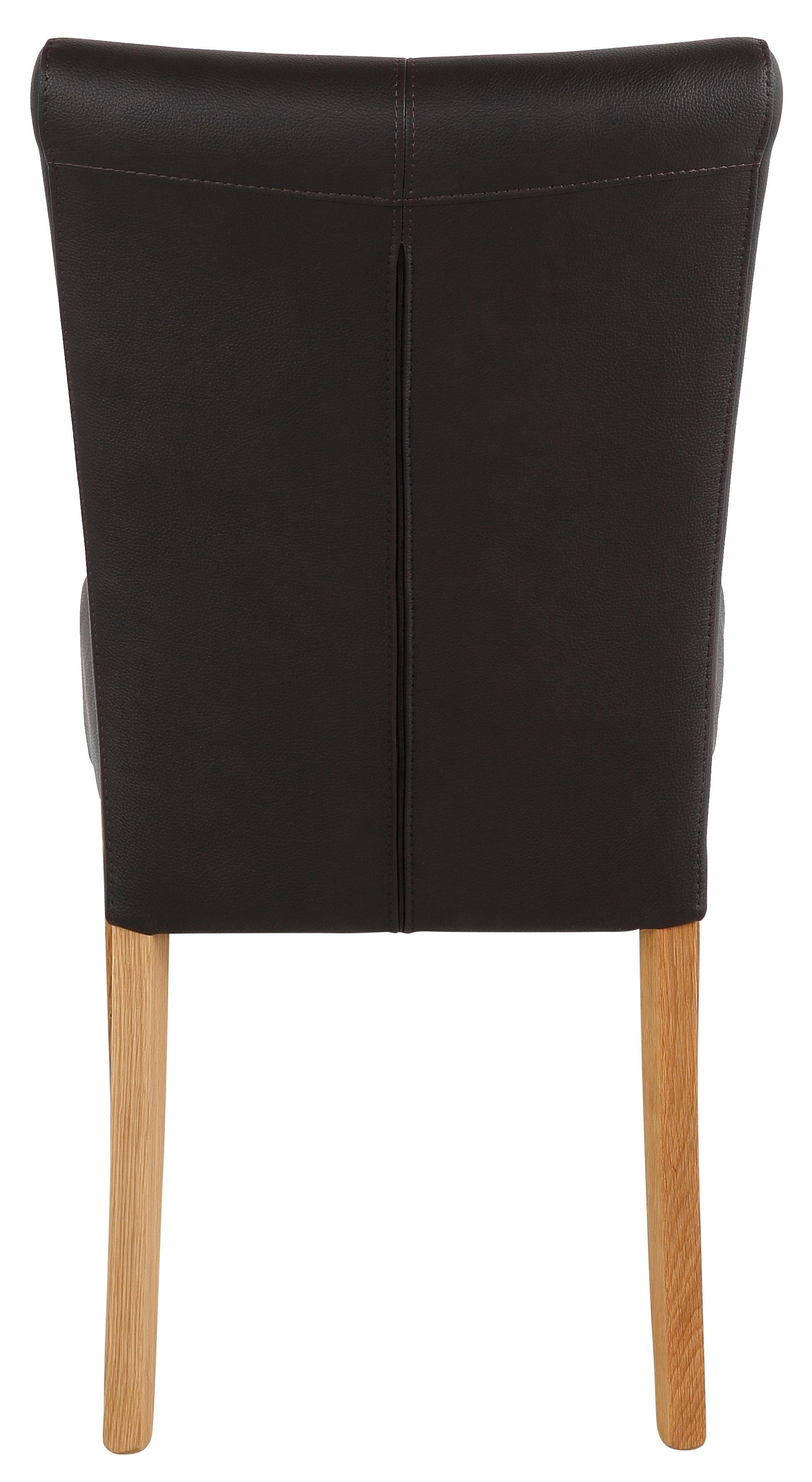 Home affaire Eetkamerstoel Queen Polsterstoel BESTSELLER verschillende type bekleding, massief houten onderstel (set)