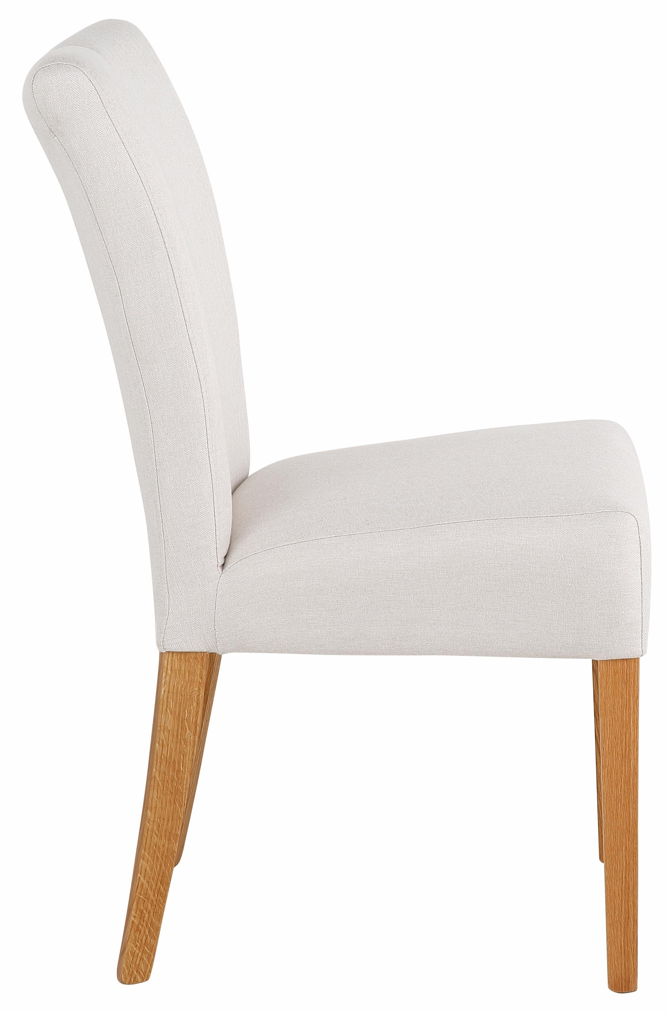 Home affaire Eetkamerstoel Queen Polsterstoel BESTSELLER verschillende type bekleding, massief houten onderstel (set)
